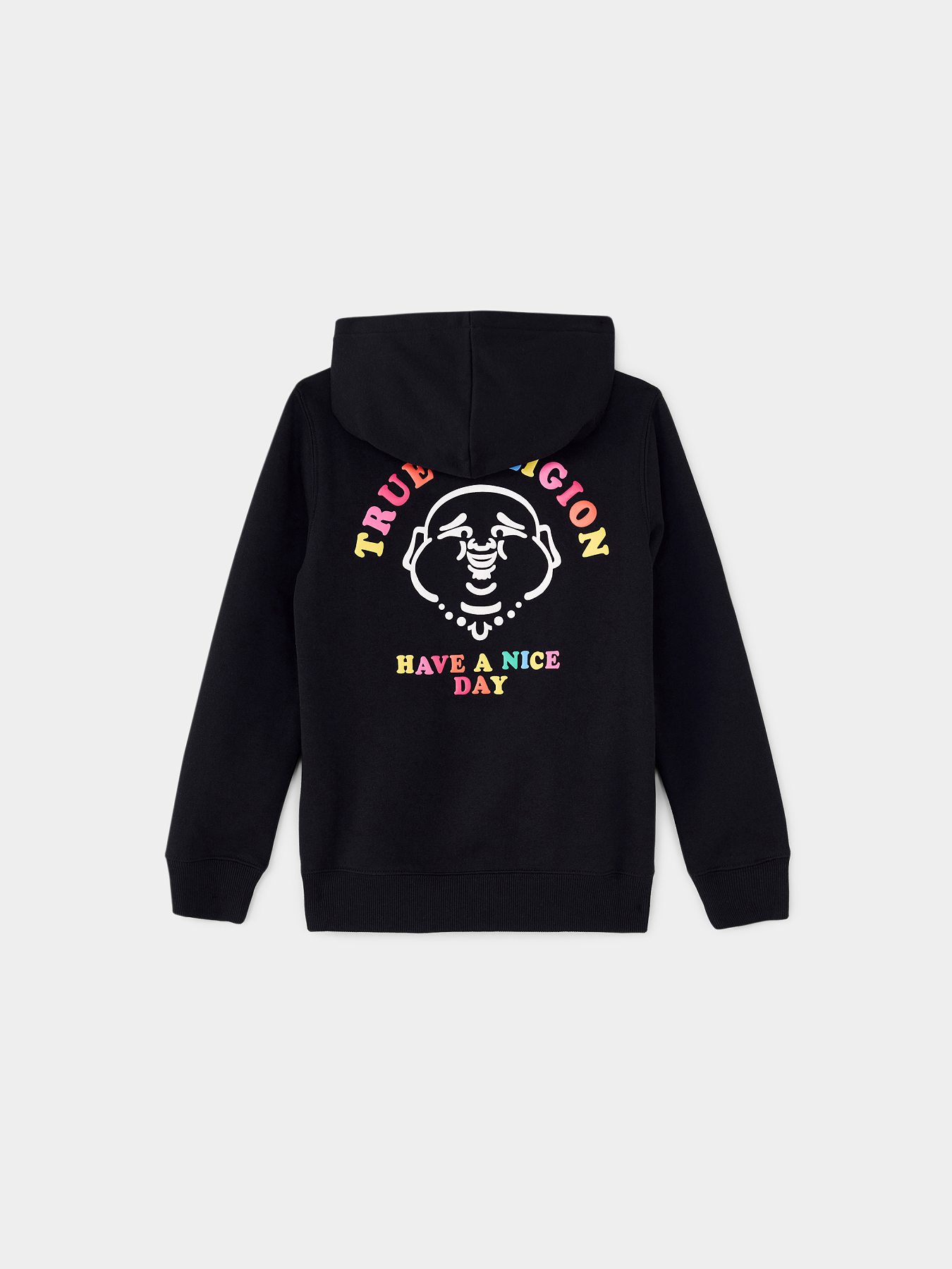 BOYS BUDDHA LOGO ZIP HOODIE, image 2