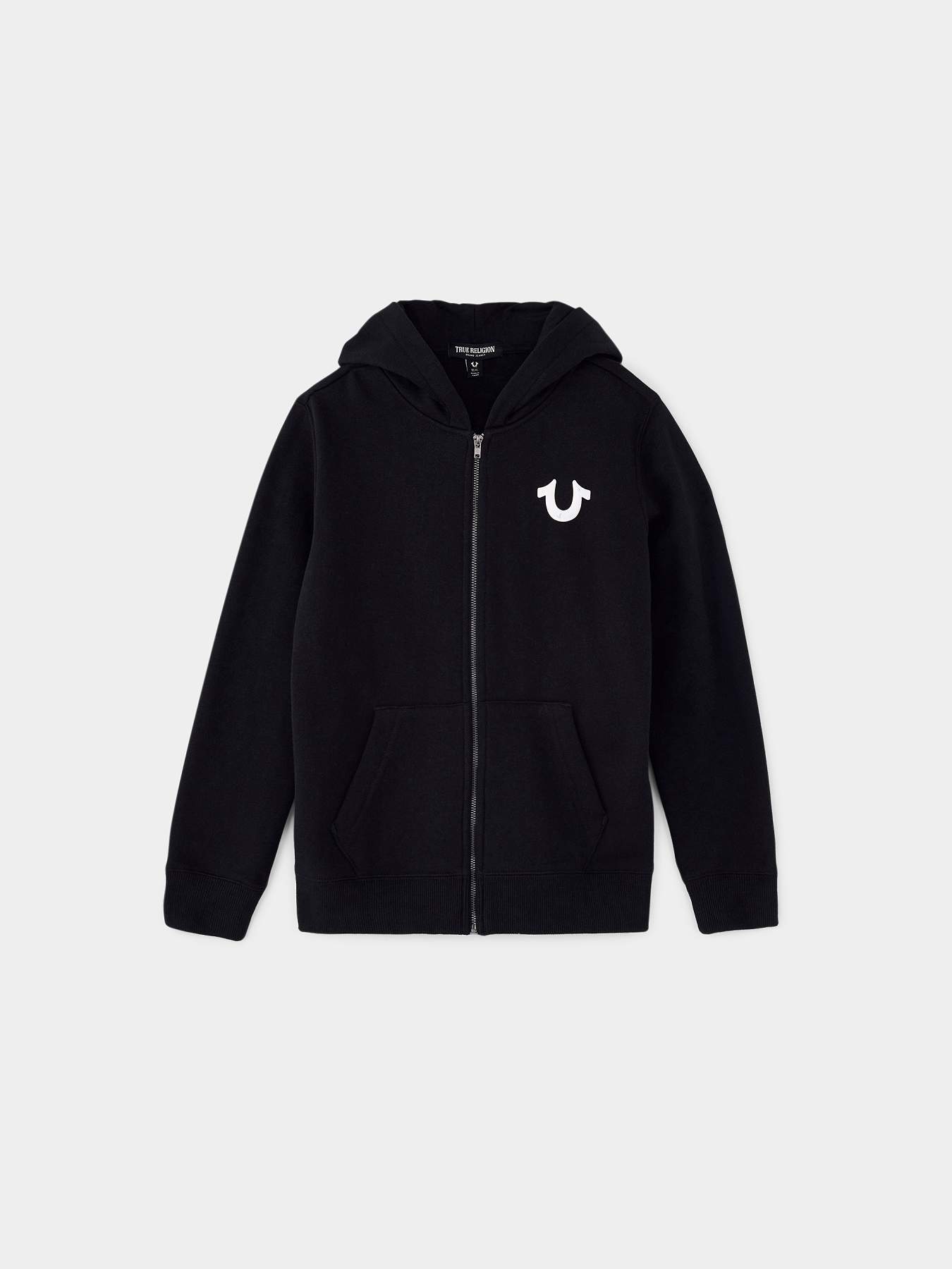 BOYS BUDDHA LOGO ZIP HOODIE, image 1
