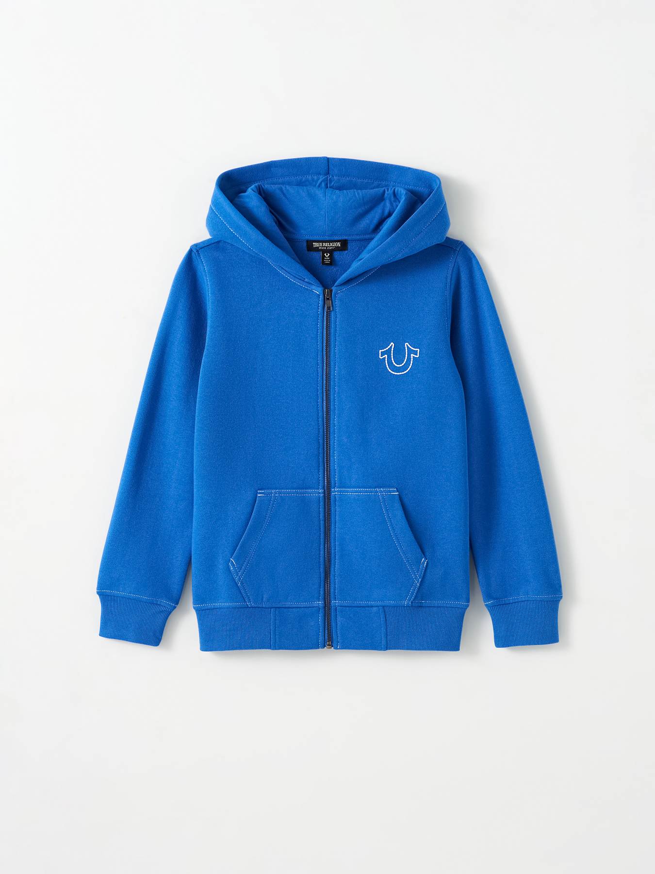 BOYS STITCH LOGO ZIP HOODIE Blue True Religion