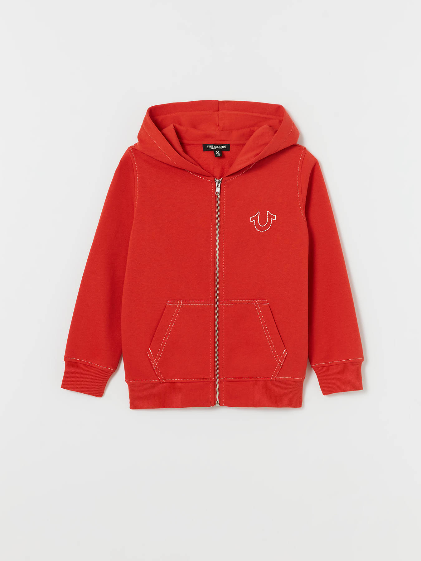 BOYS STITCH LOGO ZIP HOODIE Red True Religion