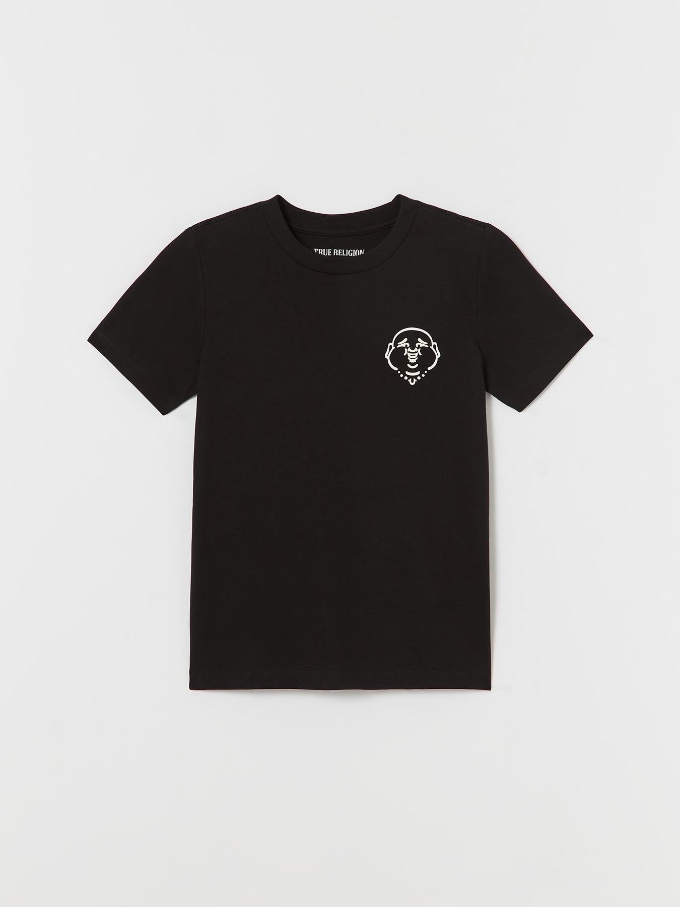 BOYS FLOCKED TR BUDDHA LOGO TEE