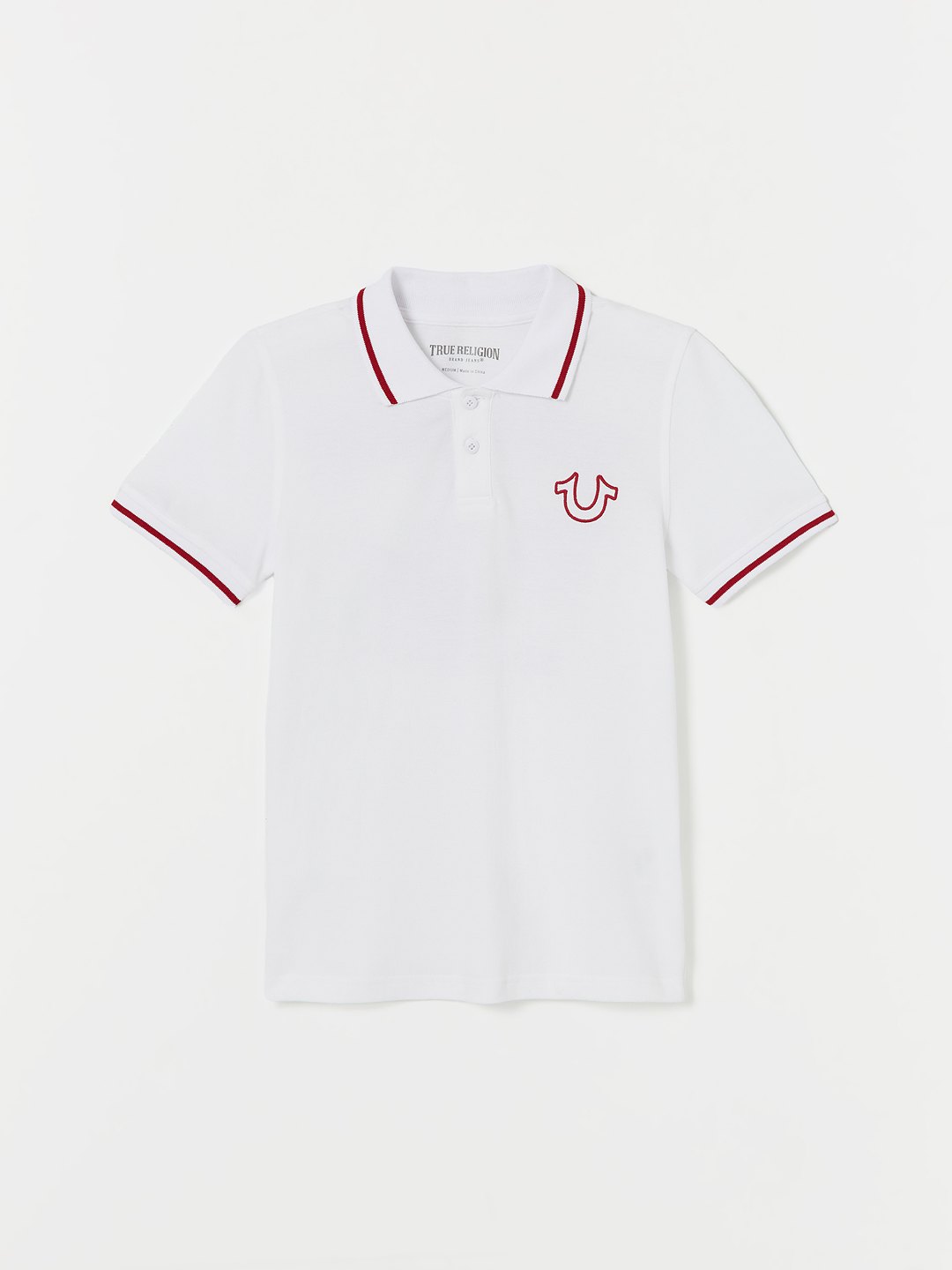  BOYS TRUE RELIGION LOGO POLO SHIRT, image 1