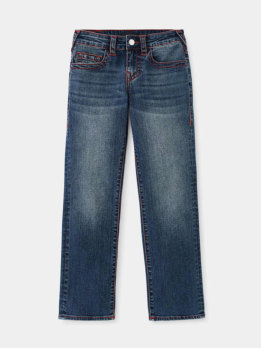 BOYS RICKY EMBROIDERED WARPED HORSESHOE STRAIGHT JEAN