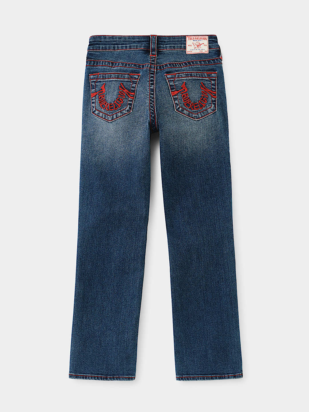 BOYS RICKY EMBROIDERED WARPED HORSESHOE STRAIGHT JEAN