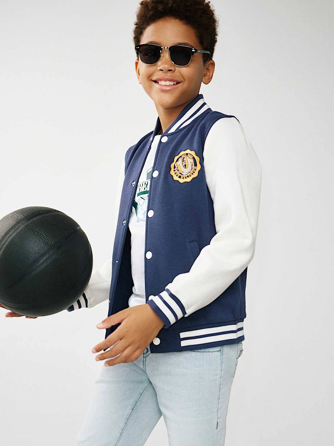 BOYS LOGO VARSITY JACKET, image 2