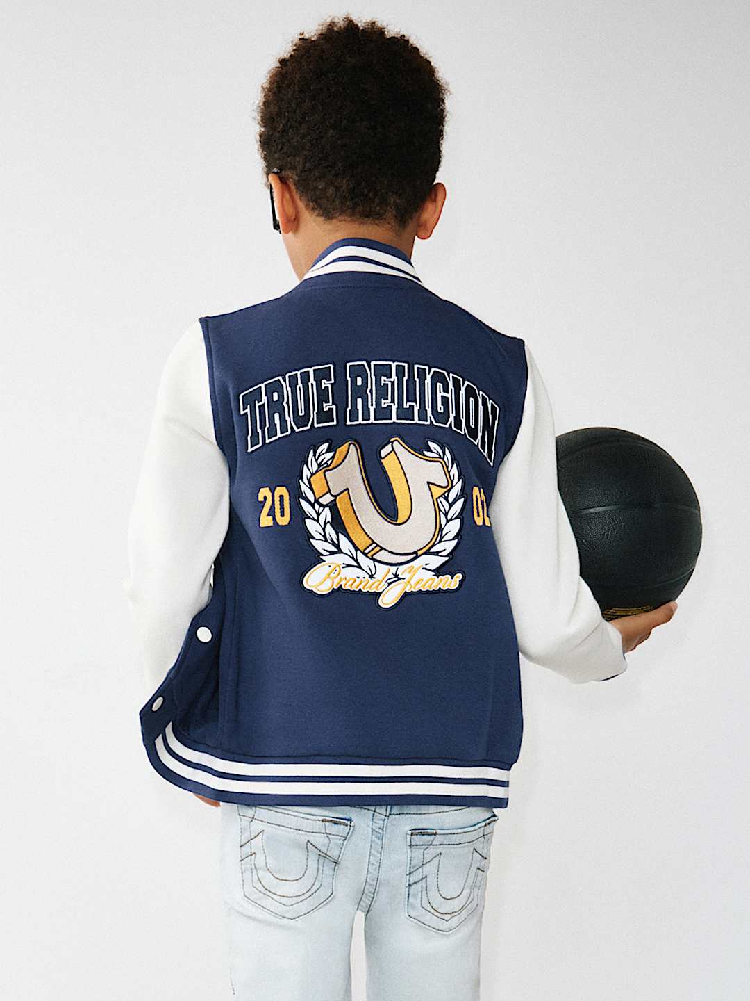 BOYS LOGO VARSITY JACKET, image 1