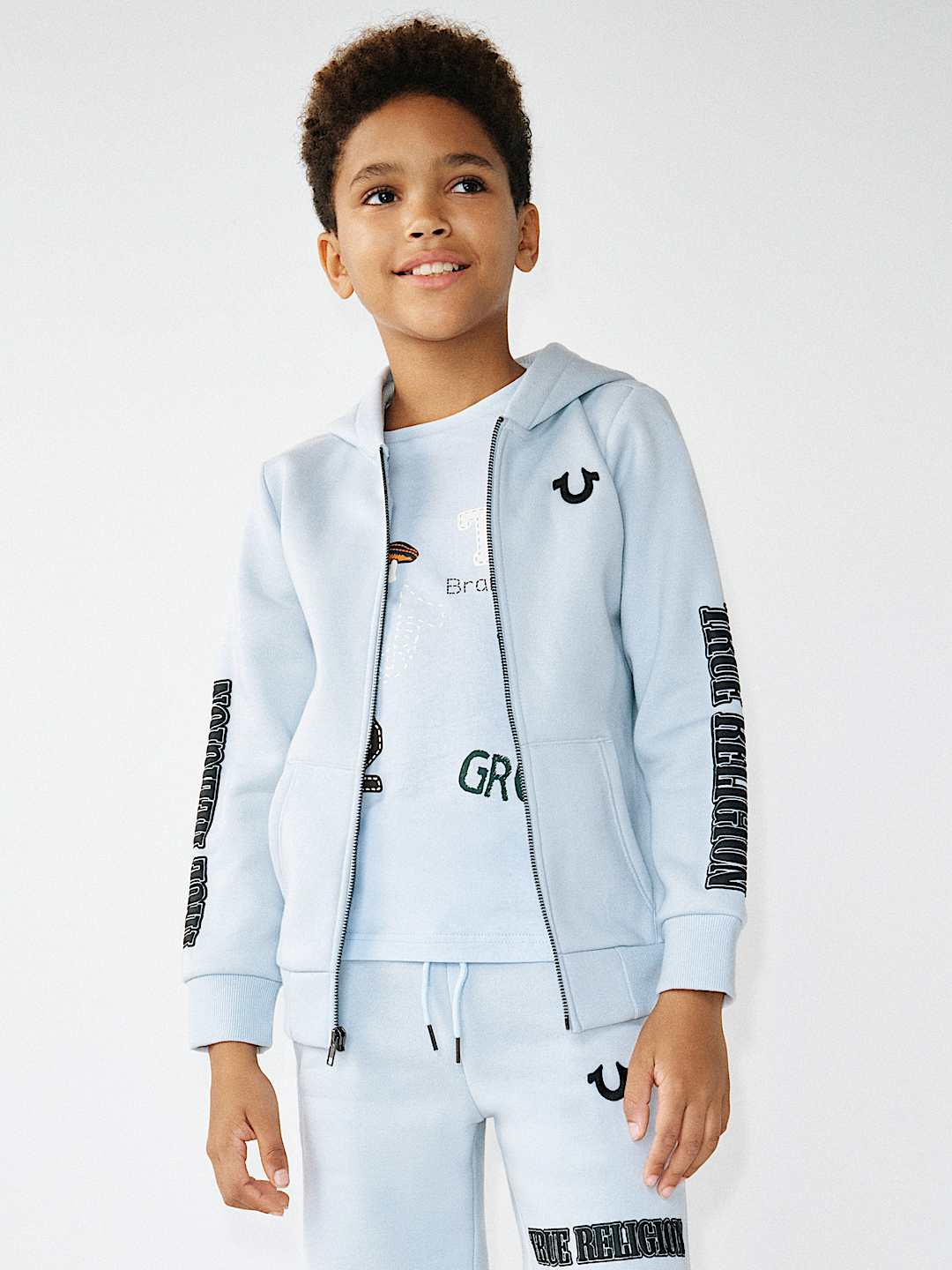 BOYS LOGO BUDDHA ZIP HOODIE , image 2