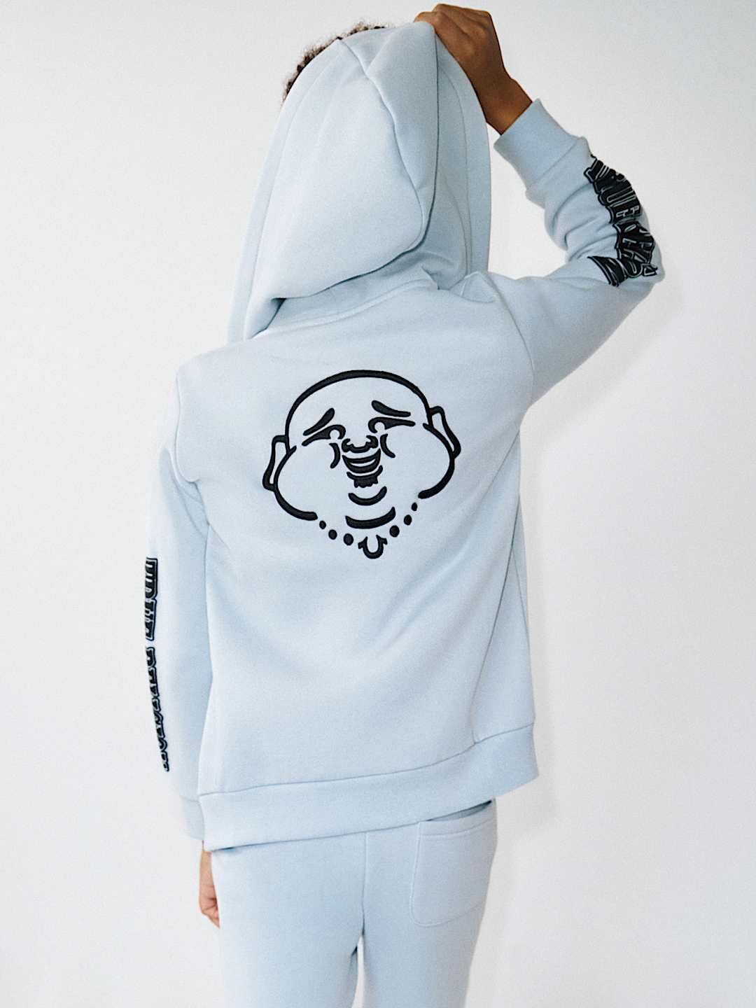 BOYS LOGO BUDDHA ZIP HOODIE , image 1