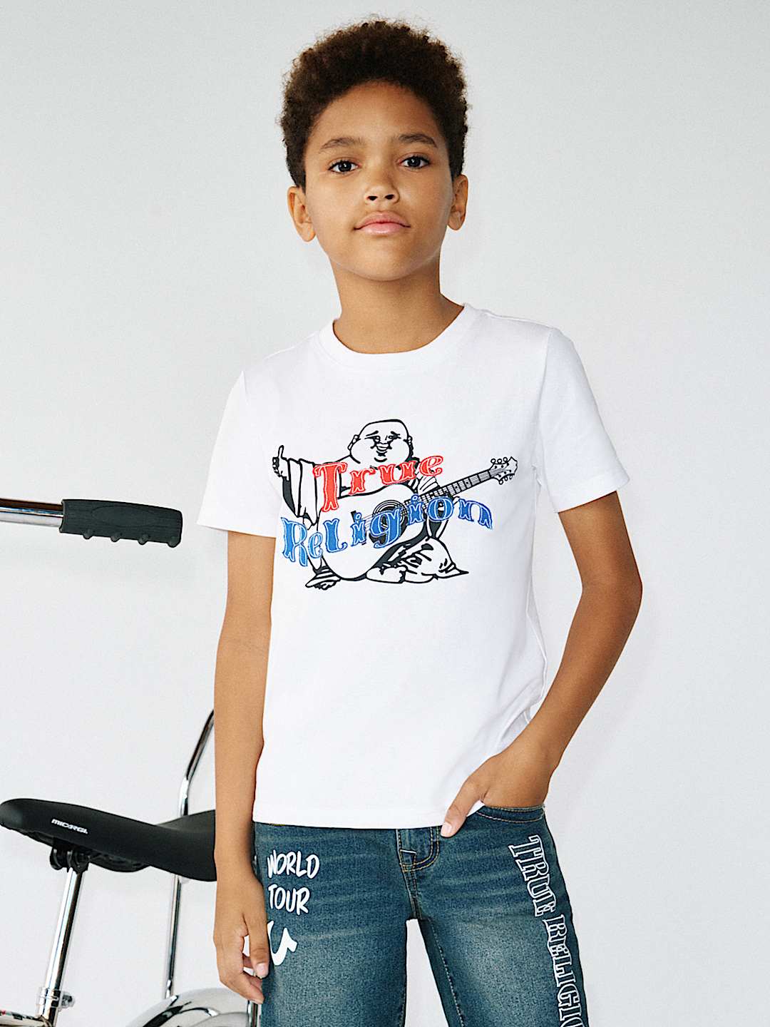 BOYS WESTERN SCRIPT LOGO TEE, image 1