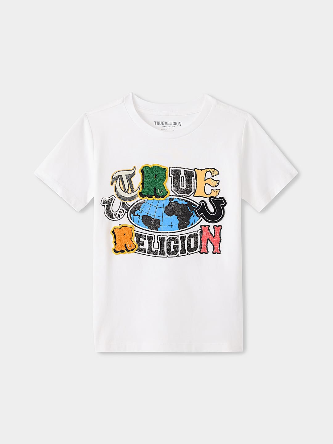 BOYS GLOBAL LOGO PATCH TEE