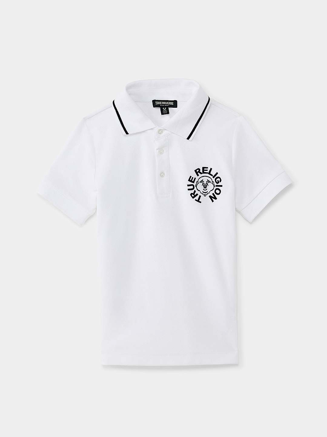 BOYS CIRCULAR BUDDHA FACE POLO SHIRT, image 1