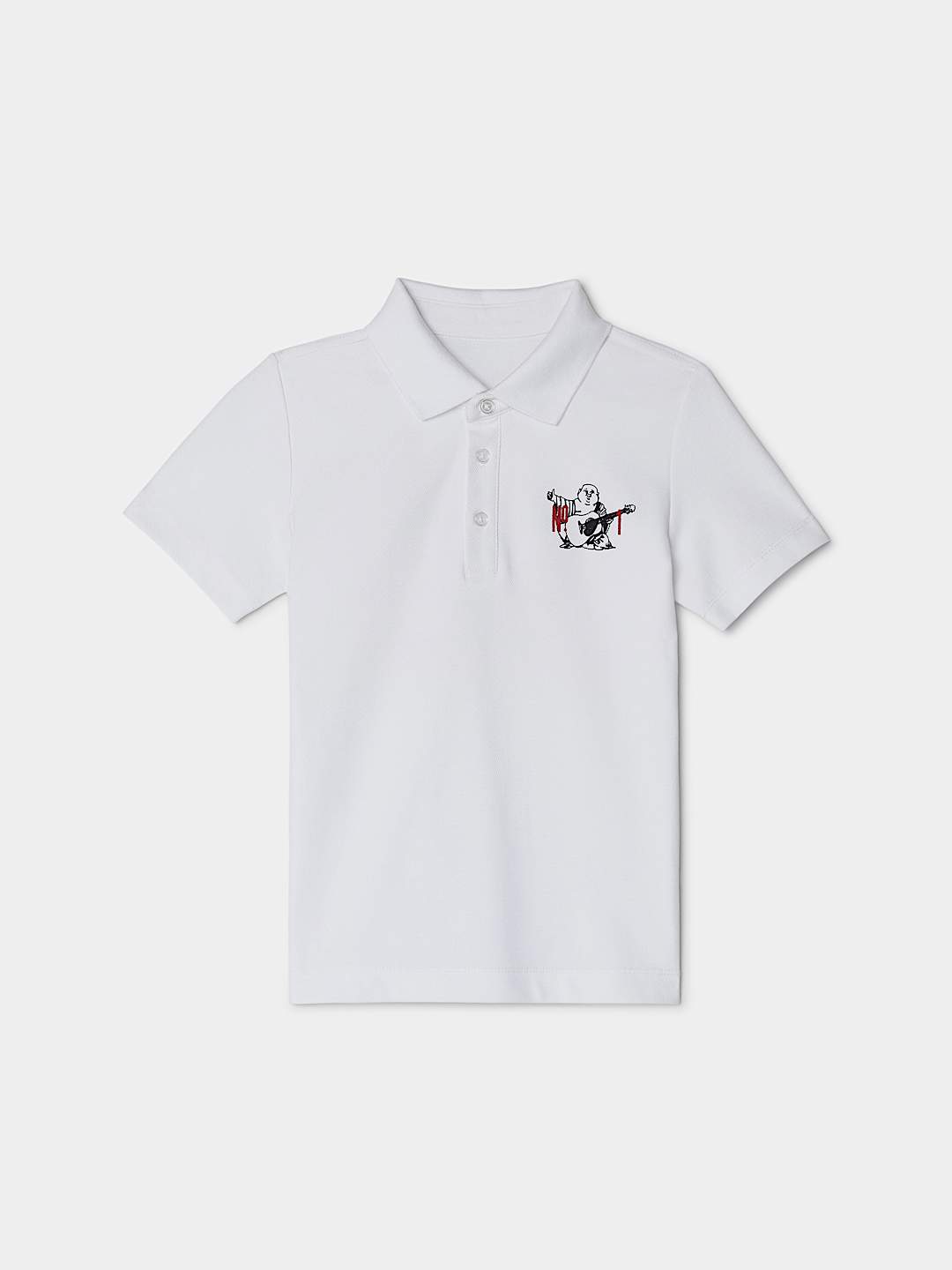 POLO &Agrave; &Eacute;CUSSONS EN TOILE POUR GAR&Ccedil;ONS