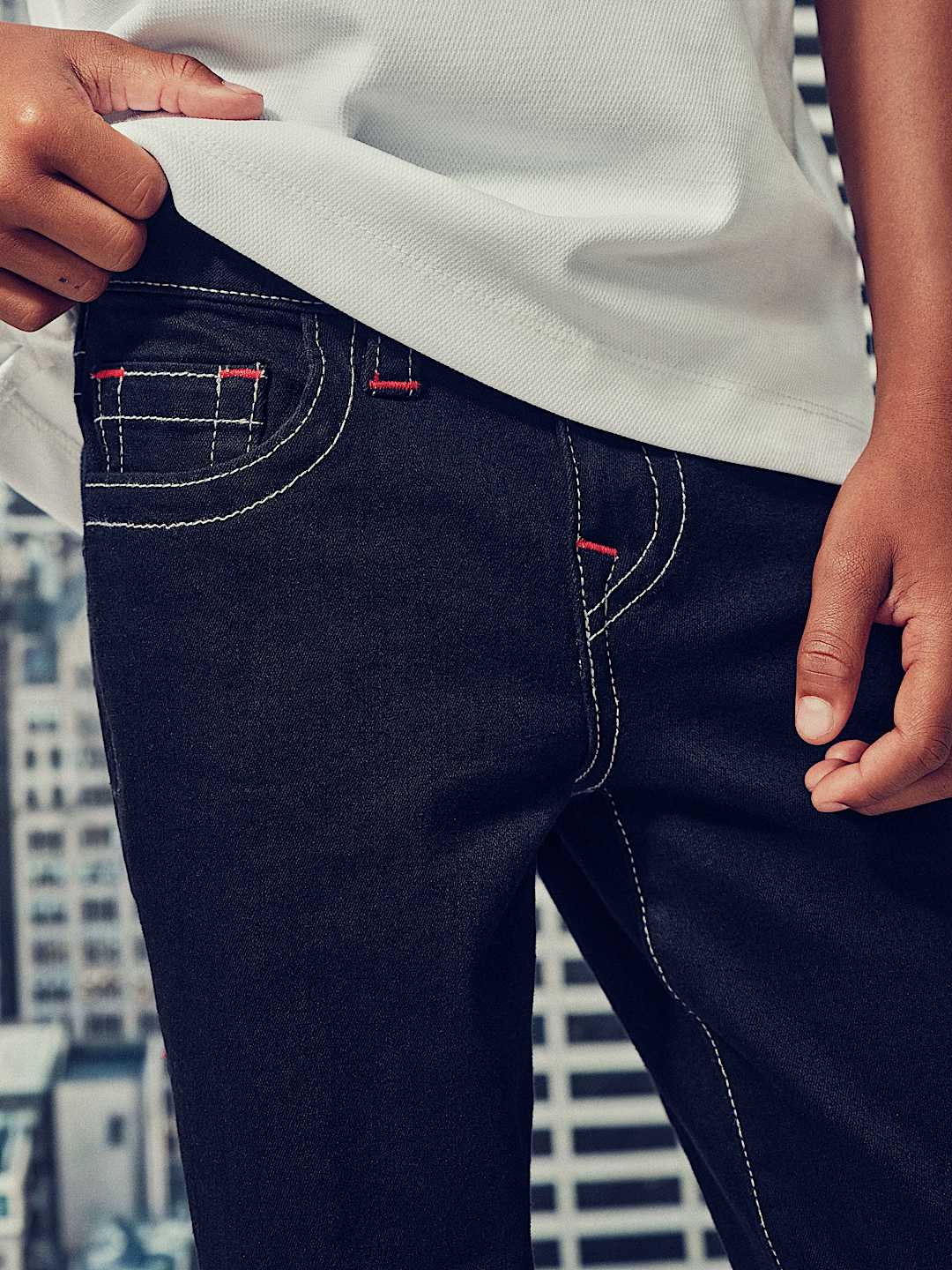 JEANS RECTOS RICKY BIG T BORDADOS PARA NI&Ntilde;O