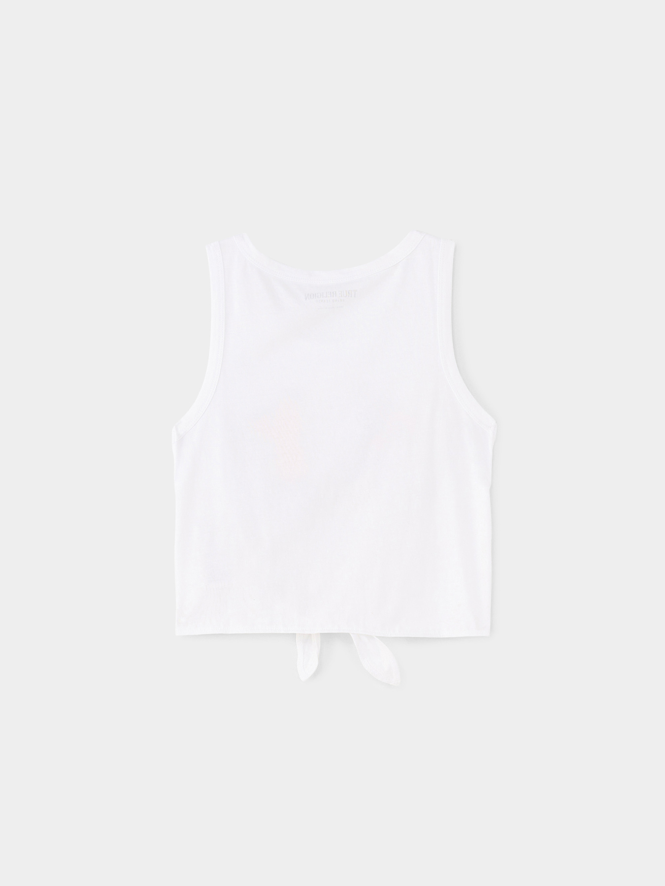 GIRLS TIE FRONT LOGO TANK, image 2