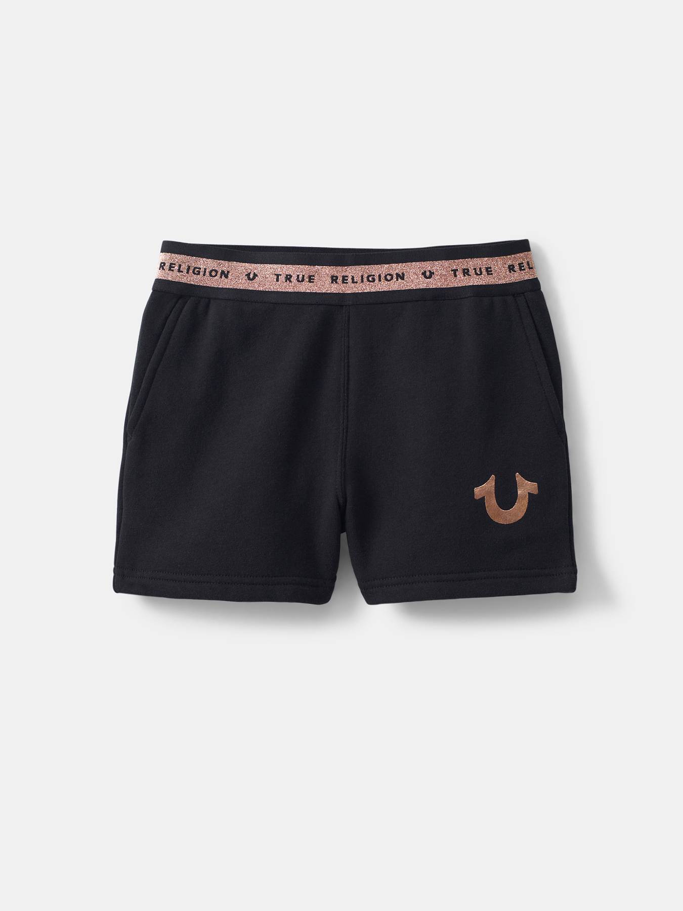GIRLS LOGO TRIM SWEAT SHORT