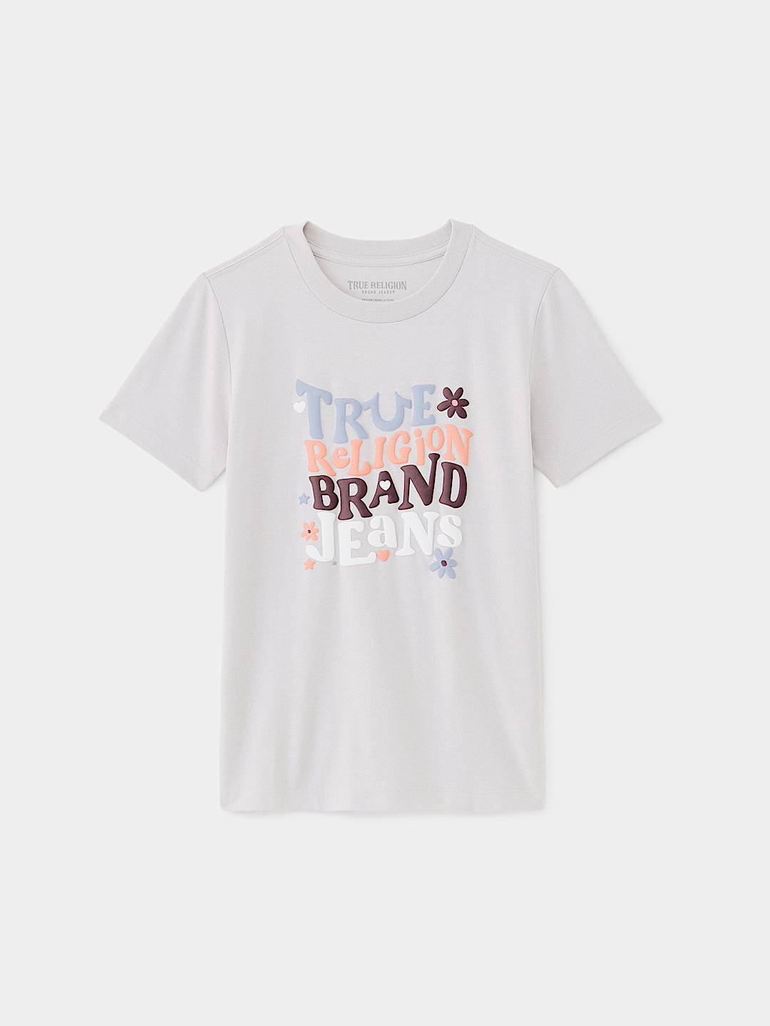 GIRLS PUFF PRINT FLORAL LOGO TEE, image 1