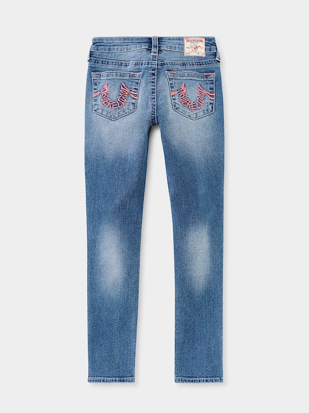 GIRLS HALLE EMBROIDERED WARPED HORSESHOE SKINNY JEAN