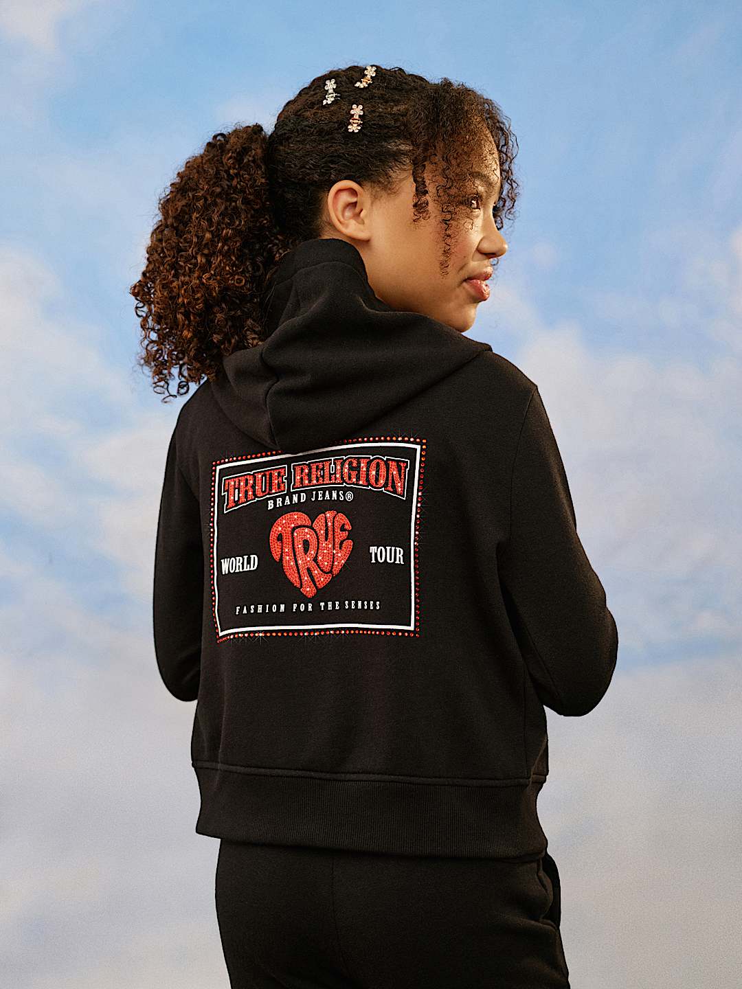 GIRLS CRYSTAL WORLD TOUR ZIP UP