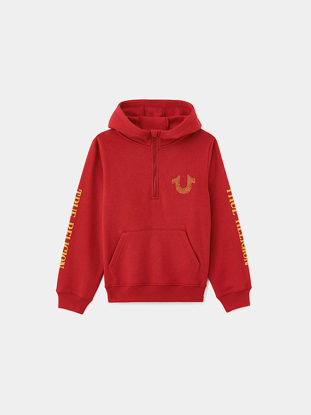 GIRLS CRYSTAL LOGO QUARTER ZIP HOODIE, image 1