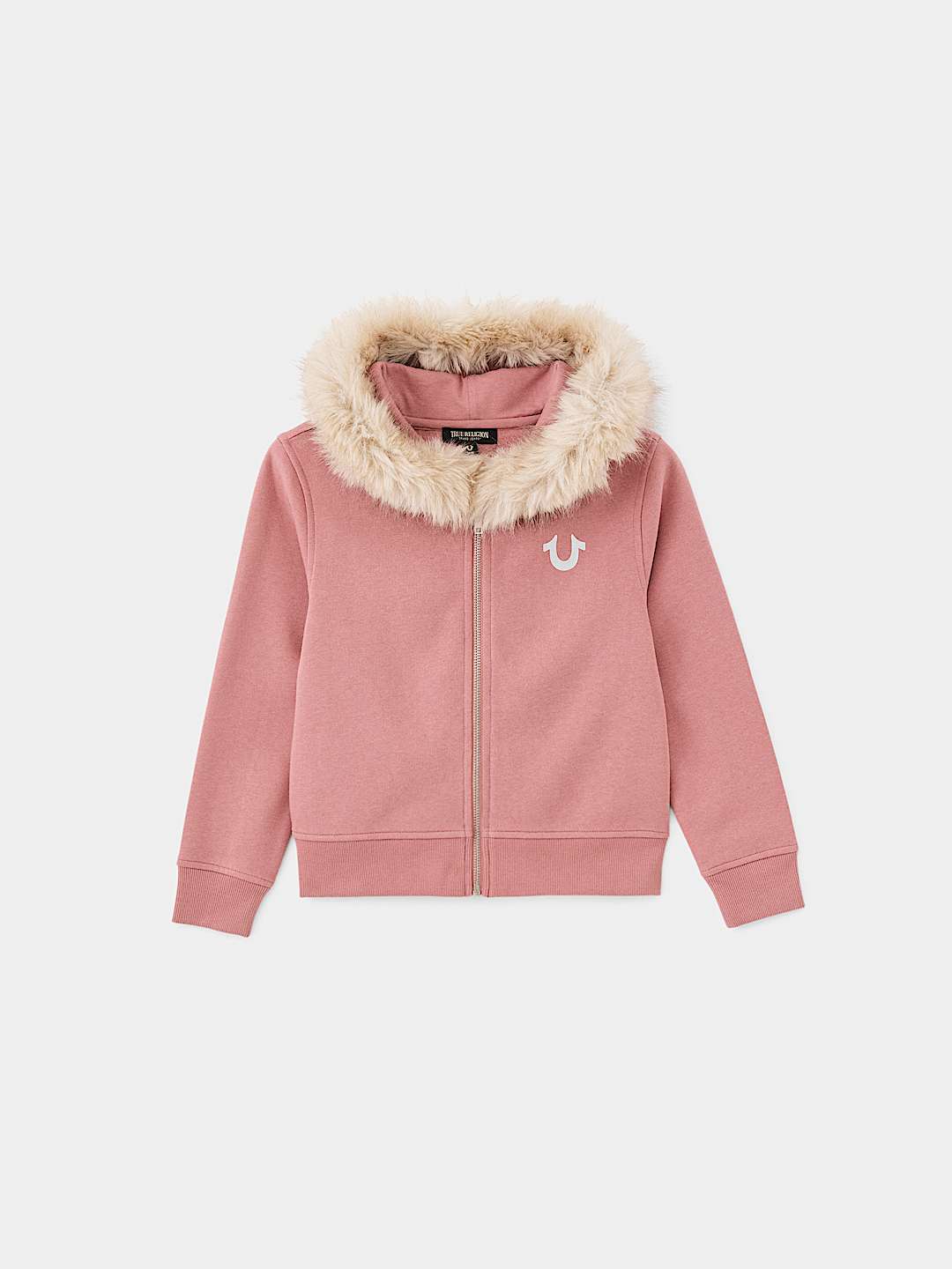 GIRLS FUR TRIM ZIP HOODIE, image 2