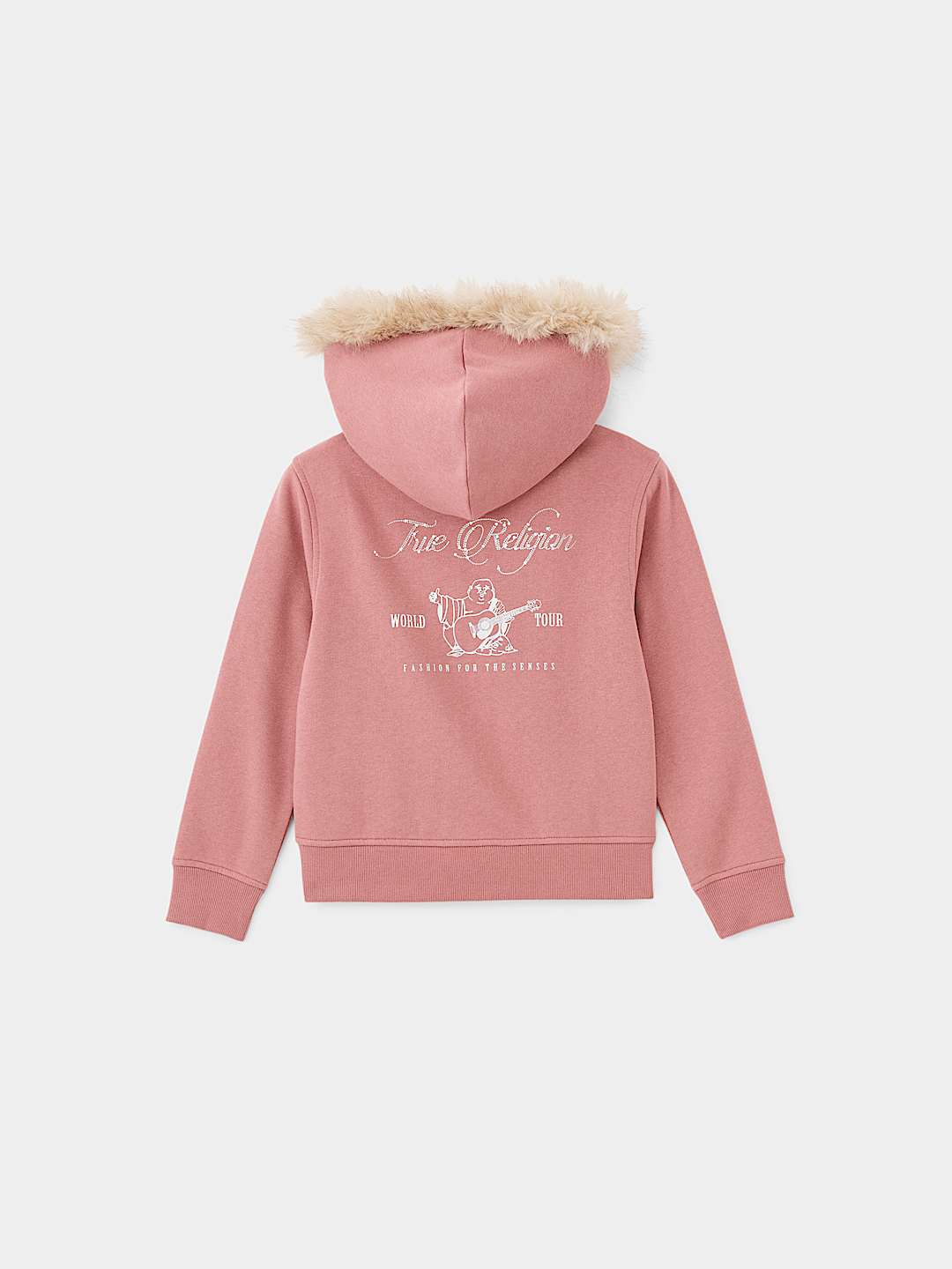 GIRLS FUR TRIM ZIP HOODIE, image 1
