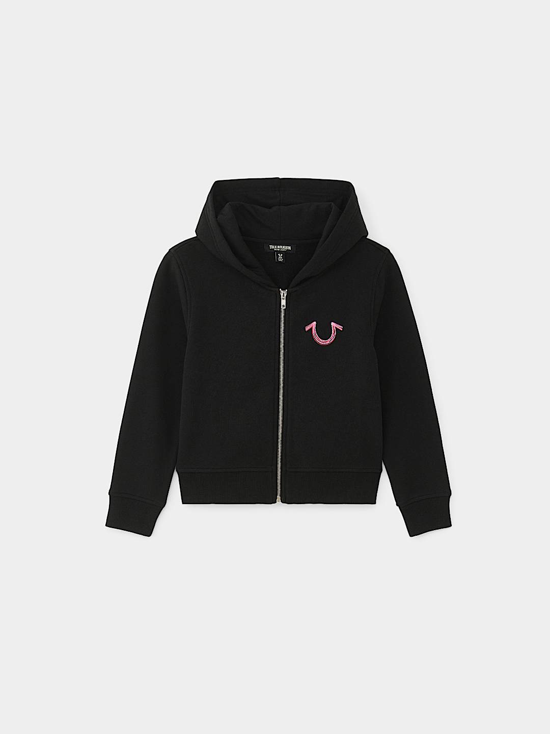 GIRLS RAINBOW STITCH ZIP HOODIE, image 2