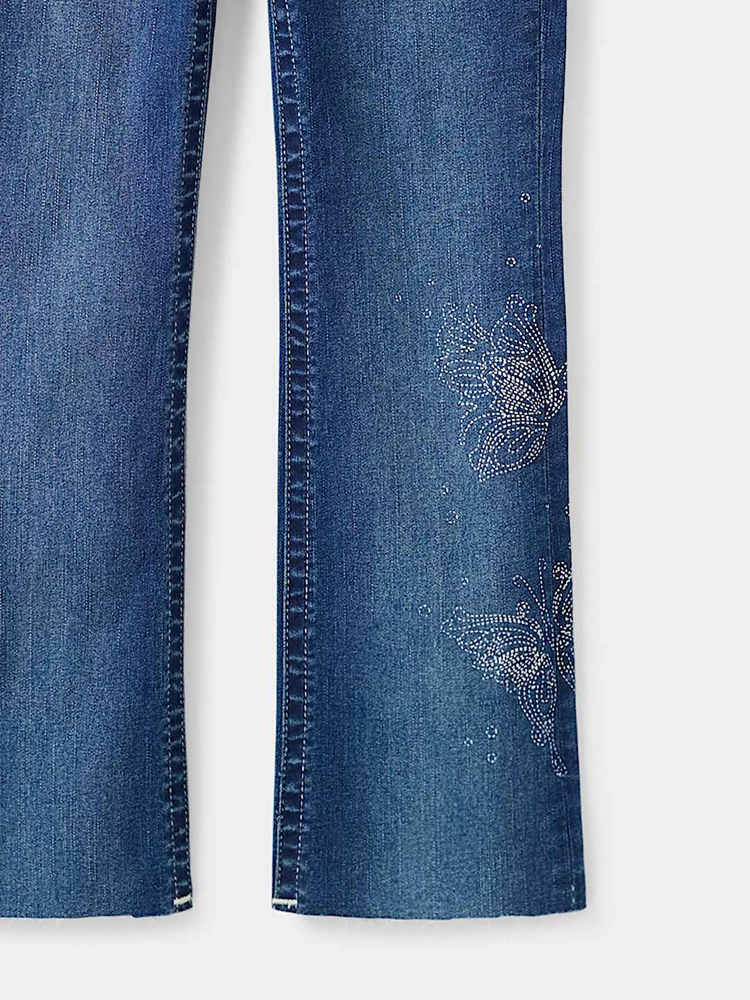 JEANS CORTE DE BOTA BECCA CON MARIPOSA PARA NI&Ntilde;AS, image 3