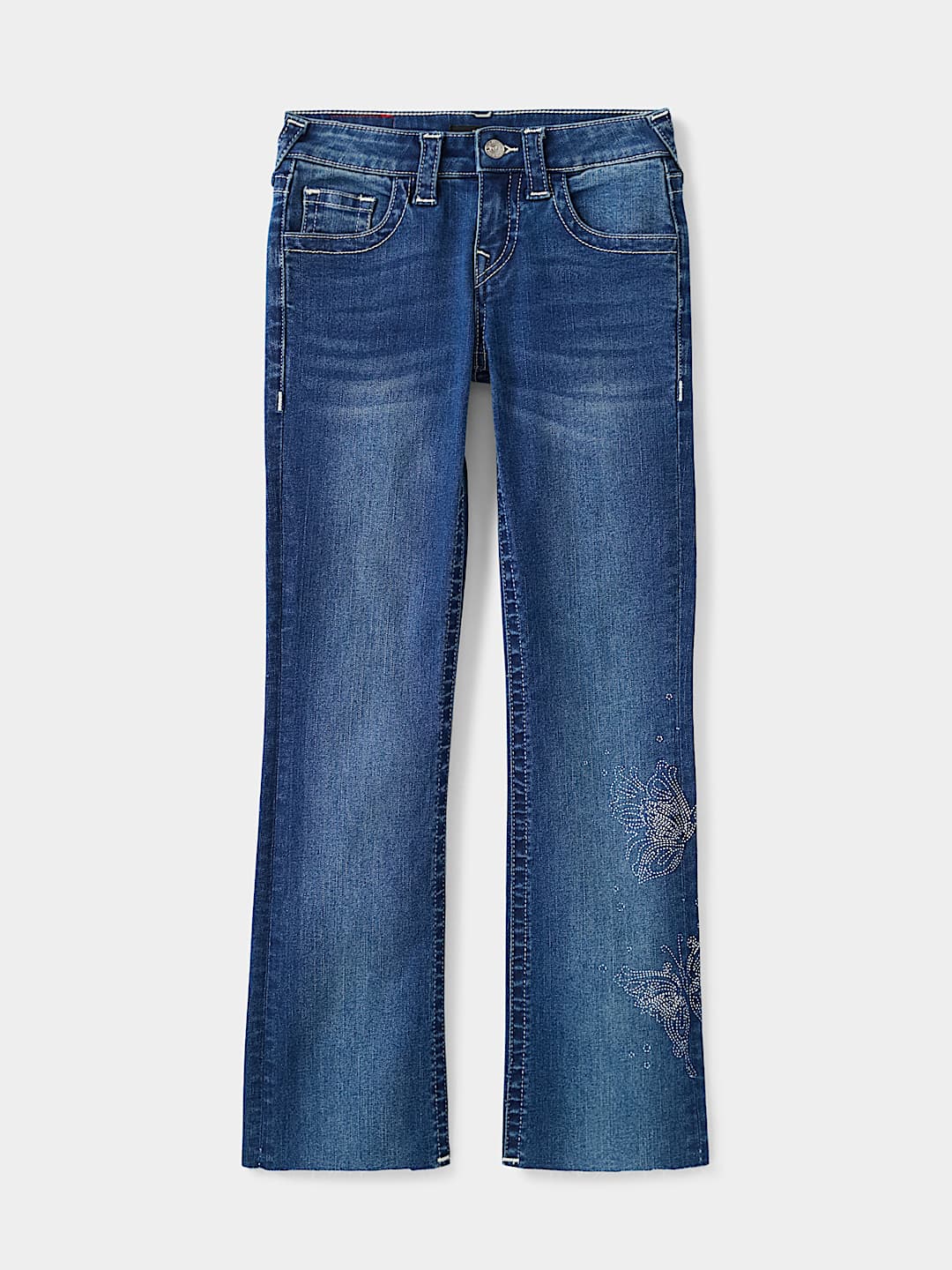 JEANS CORTE DE BOTA BECCA CON MARIPOSA PARA NI&Ntilde;AS, image 1