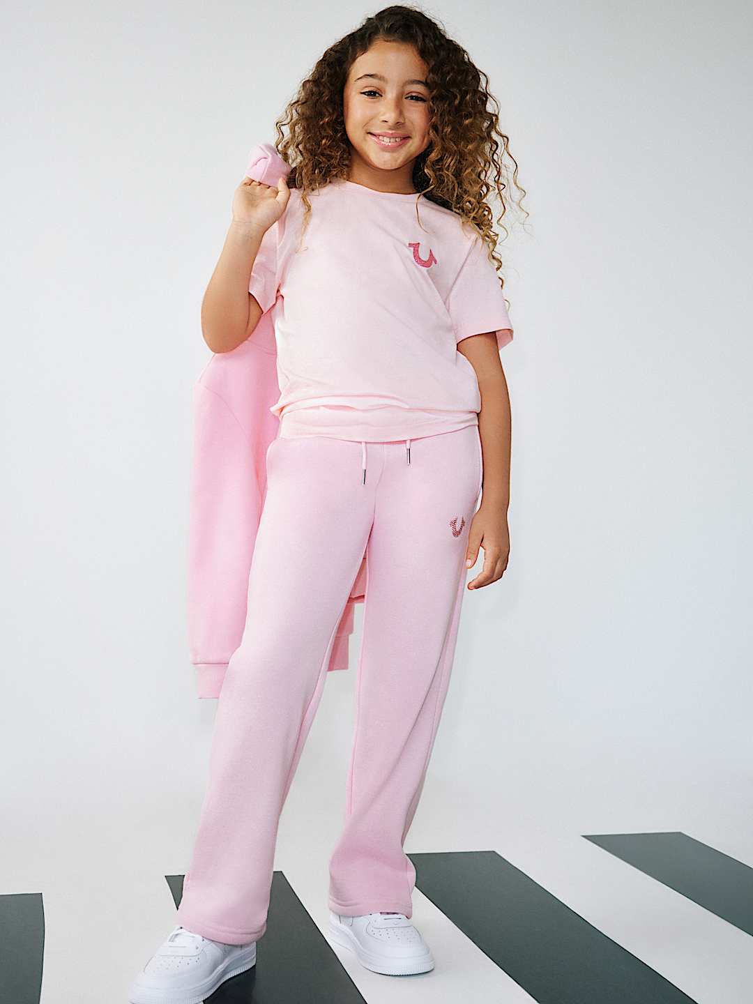 PANTALONES DEPORTIVOS CON HERRADURA DE CRISTAL PARA NI&Ntilde;AS, image 1