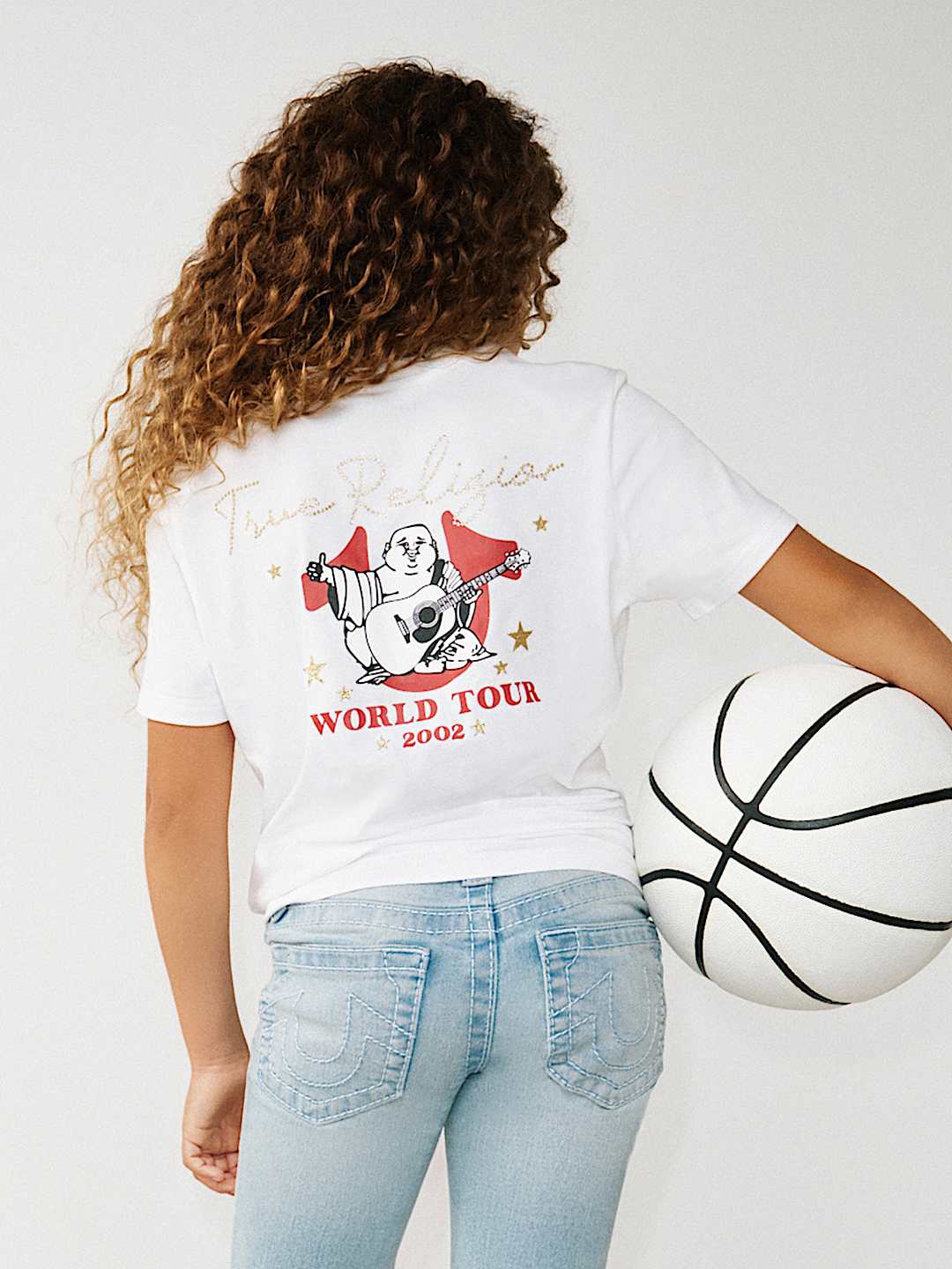 GIRLS LOGO GLITTER TEE, image 1