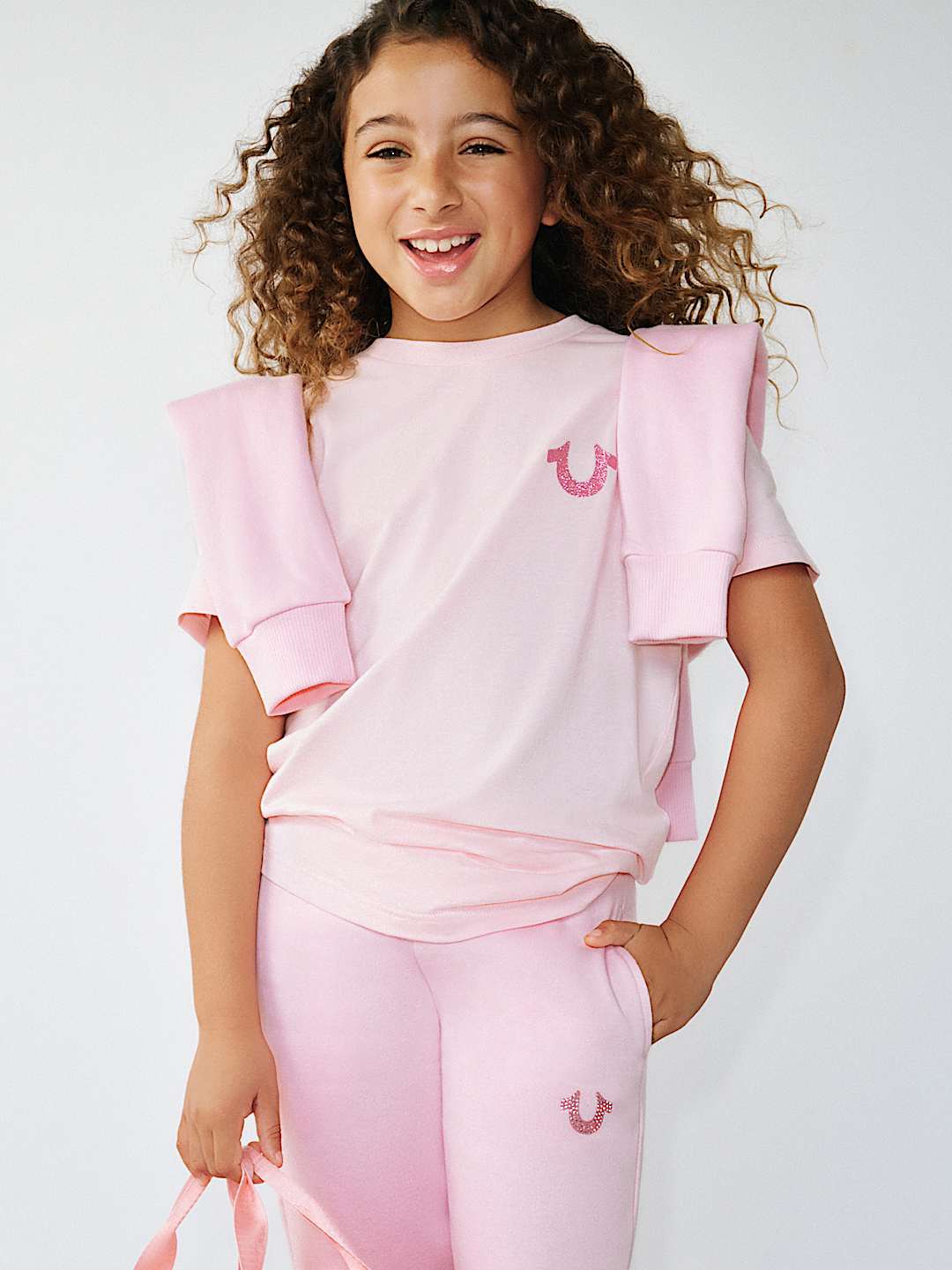 GIRLS LOGO GLITTER TEE, image 2