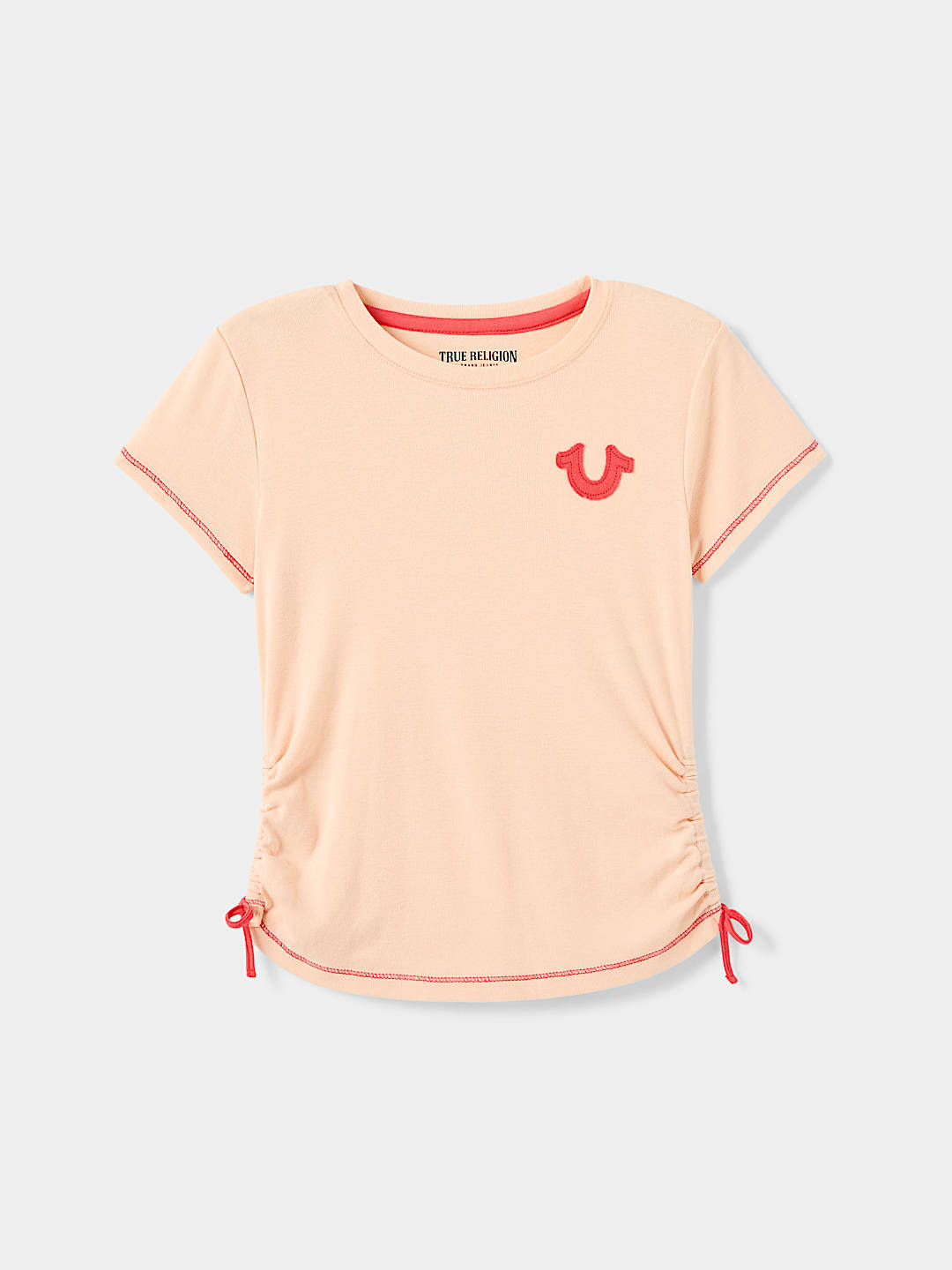 GIRLS LOGO SIDE-TIE STAR TEE, image 2