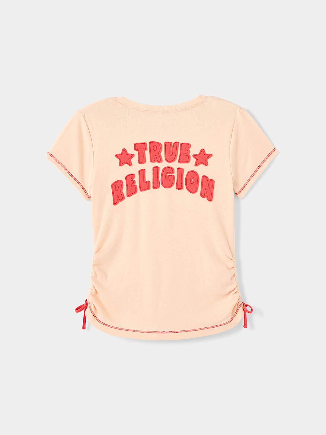 GIRLS LOGO SIDE-TIE STAR TEE, image 1