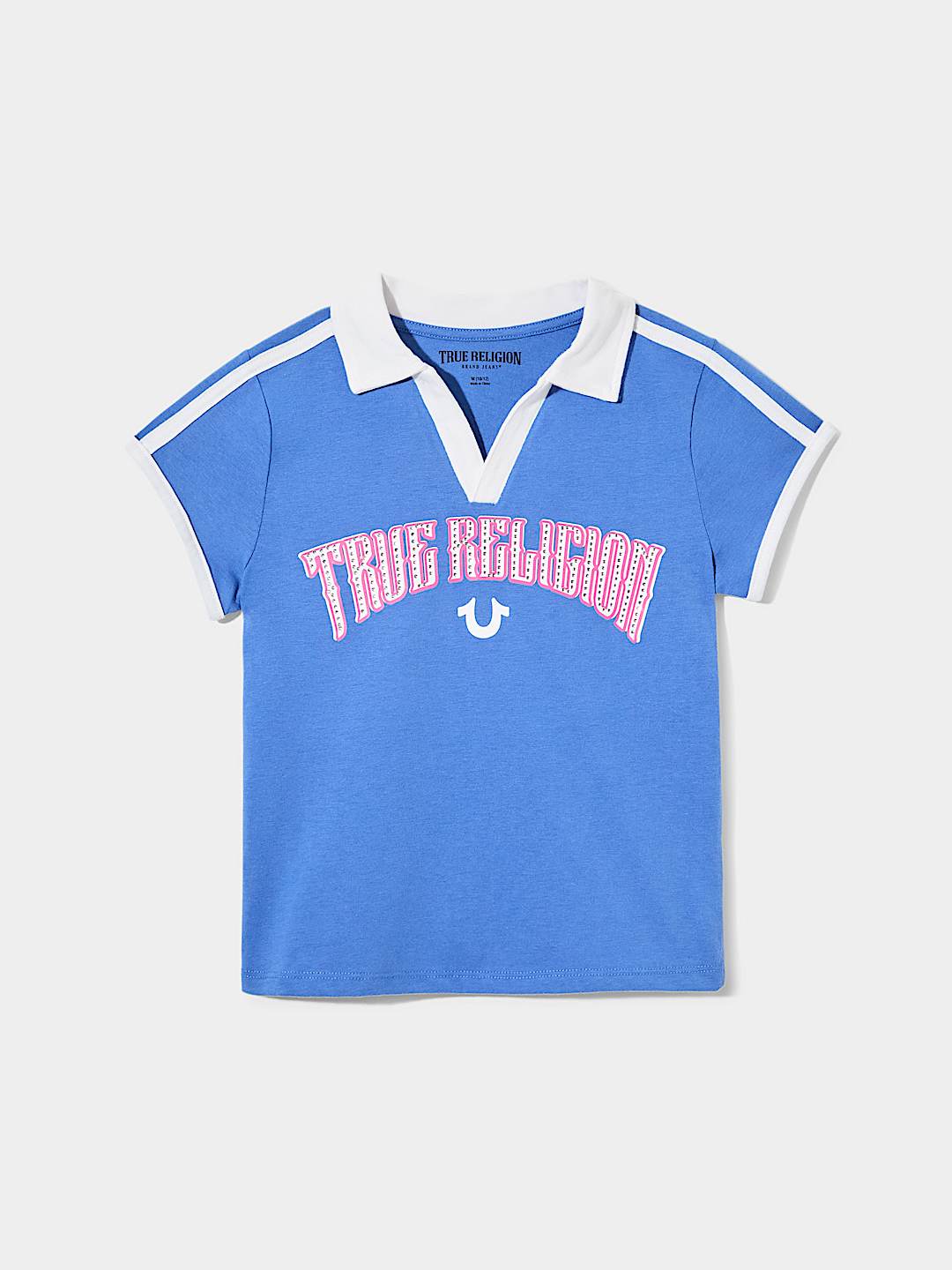 GIRLS LOGO PIPING POLO SHIRT, image 2