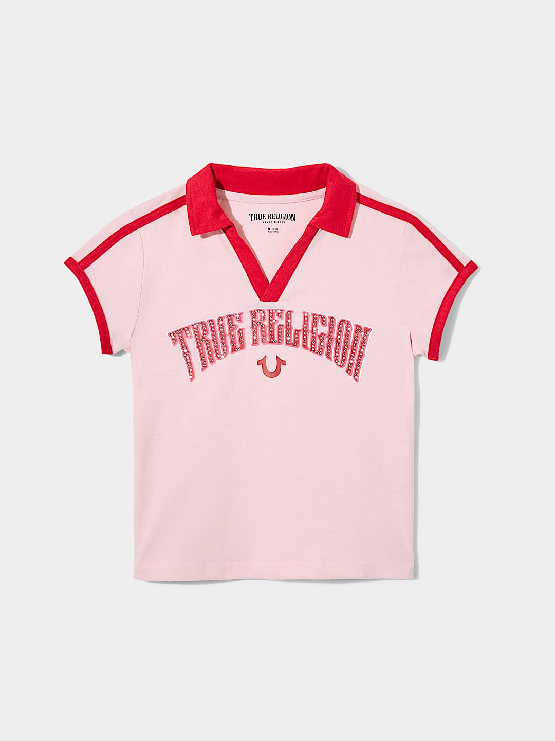 GIRLS LOGO PIPING POLO SHIRT, image 1