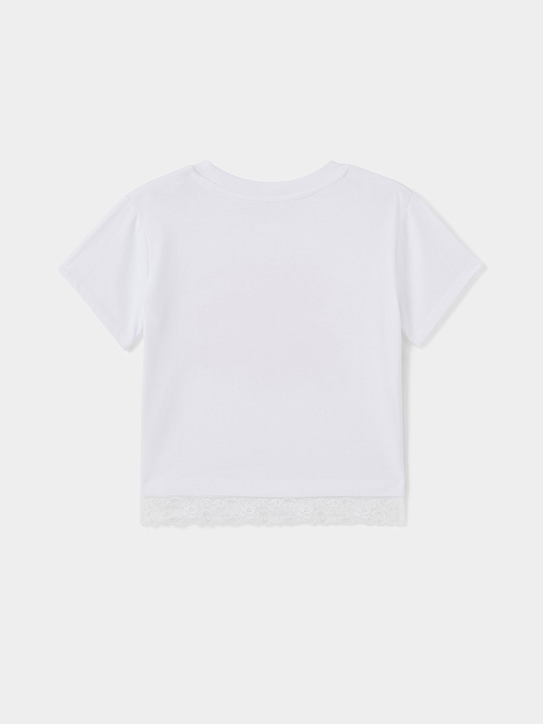 GIRLS LOGO LACE TEE, image 2