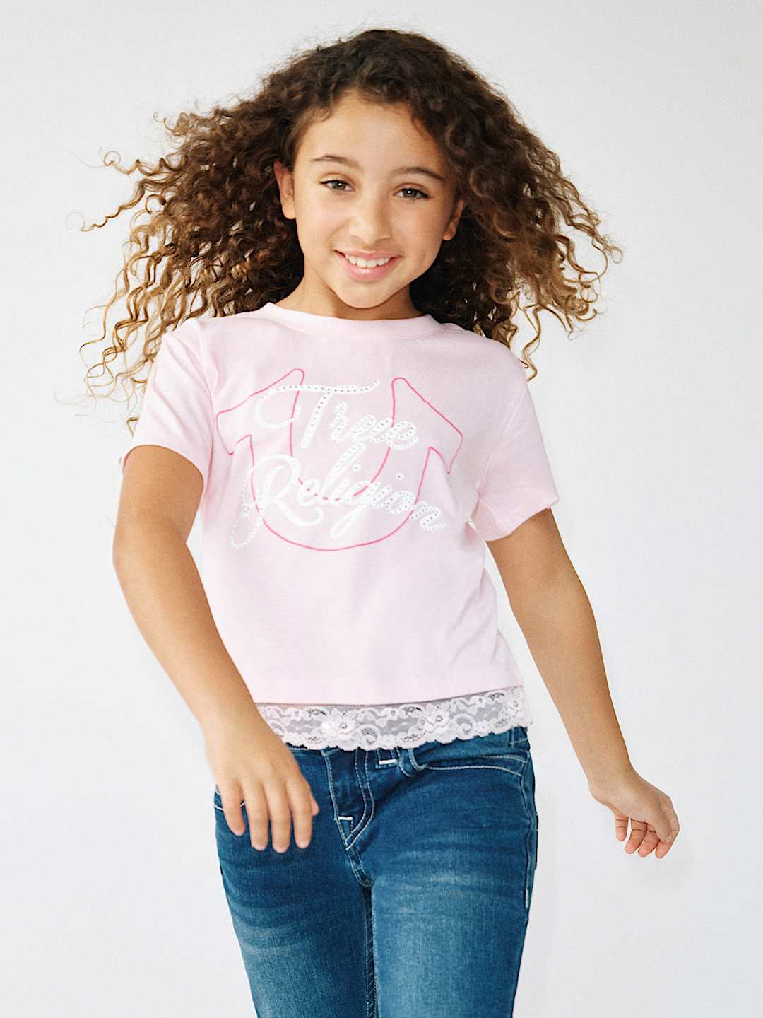 GIRLS HORSESHOE LACE TEE, image 1