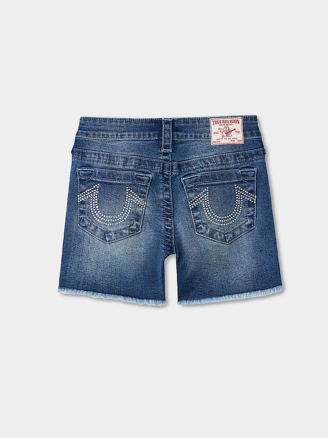 SHORTS CON DOBLADILLO DESHILACHADO DE CRISTAL DE JAYDE PARA NI&Ntilde;A, image 1