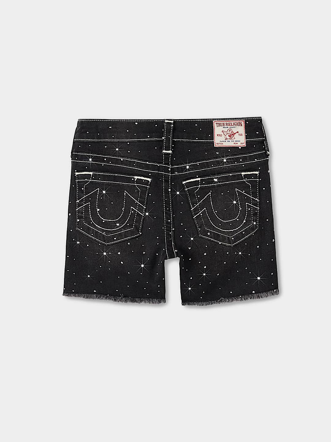 GIRLS JAYDE CRYSTAL FRAYED HEM SHORT