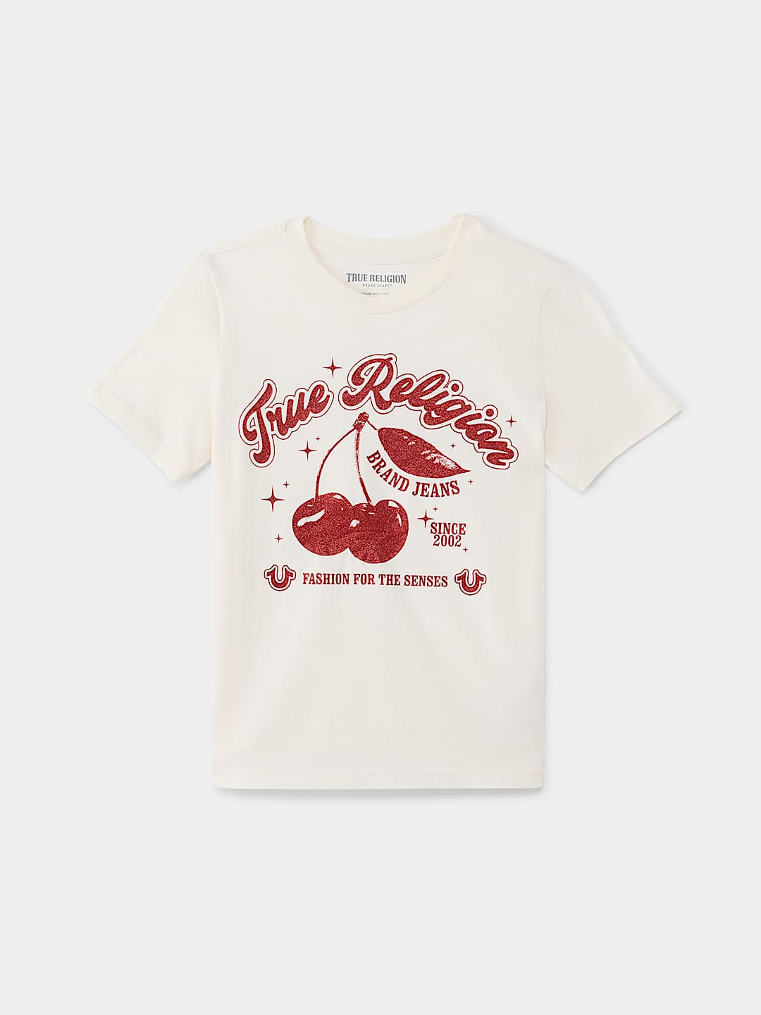 GIRLS CHERRY GLITTER TEE, image 1