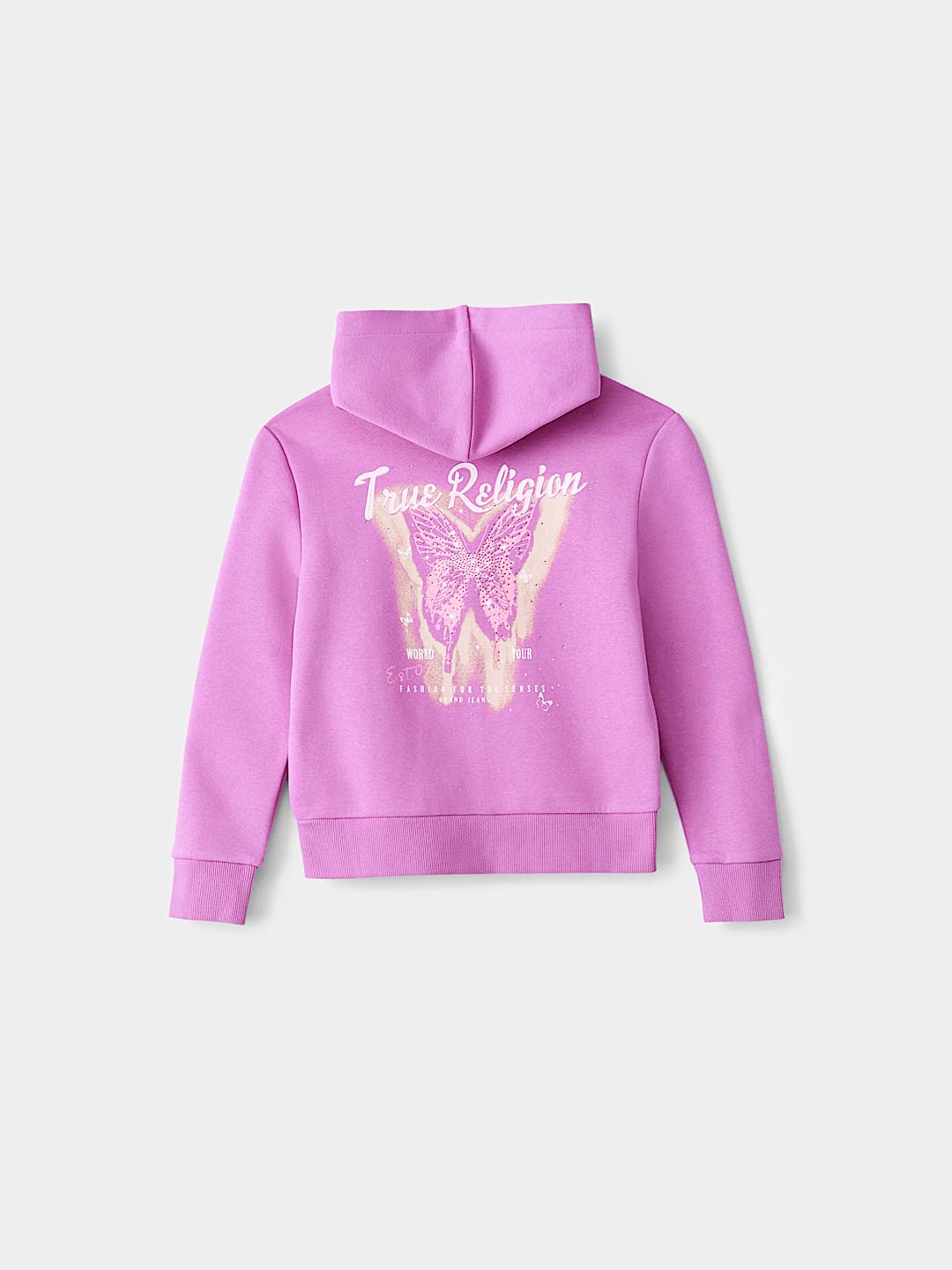 GIRLS BUTTERFLY HORSESHOE ZIP HOODIE