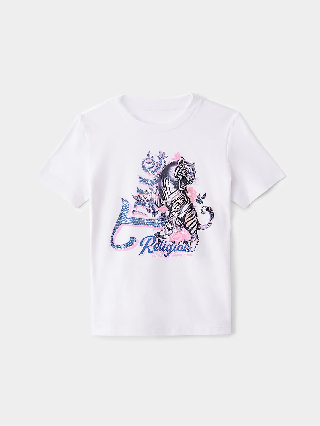 GIRLS VERTICAL TIGER TRUE TEE