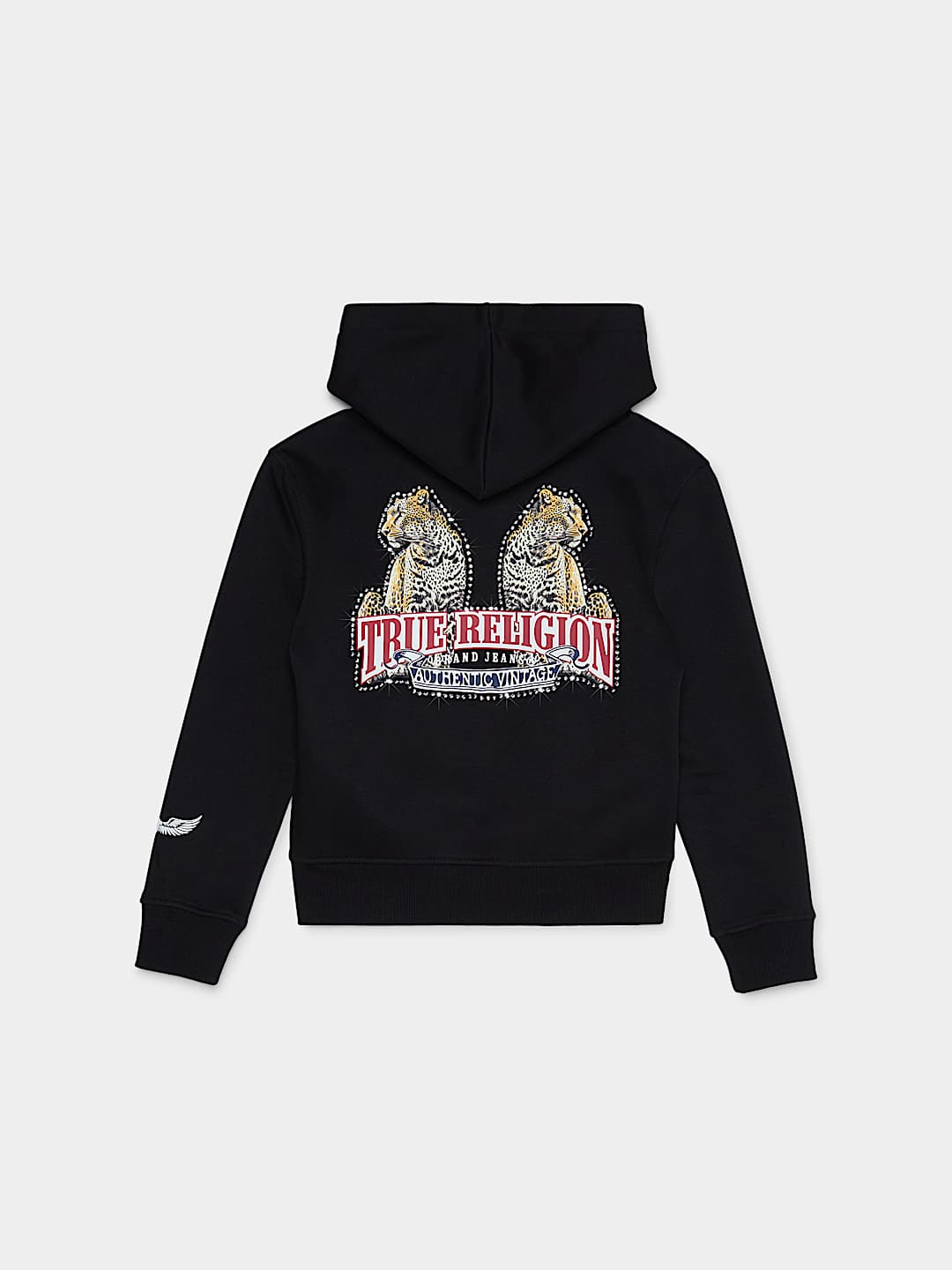 GIRLS LEOPARD ZIP HOODIE