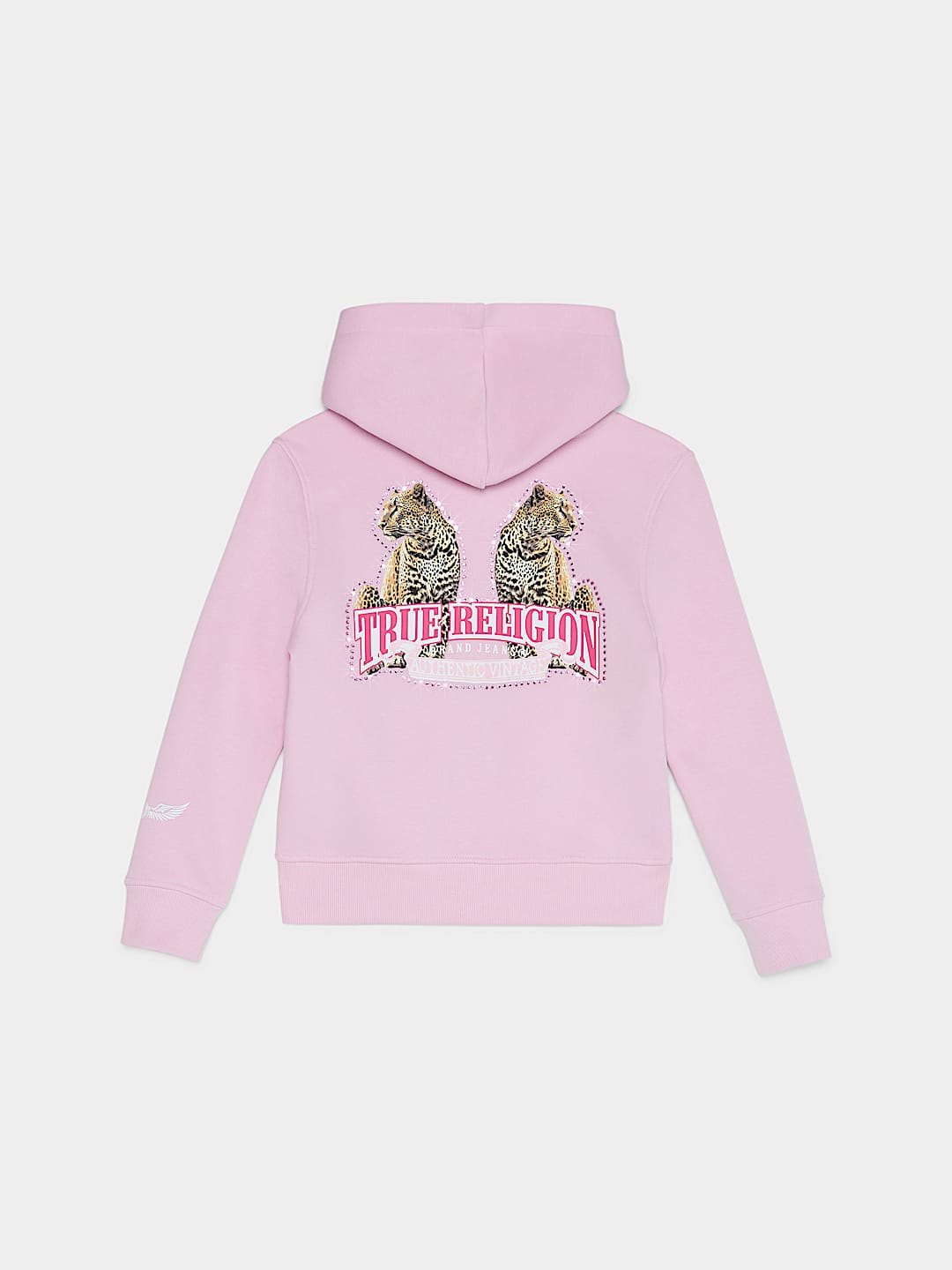GIRLS LEOPARD ZIP HOODIE
