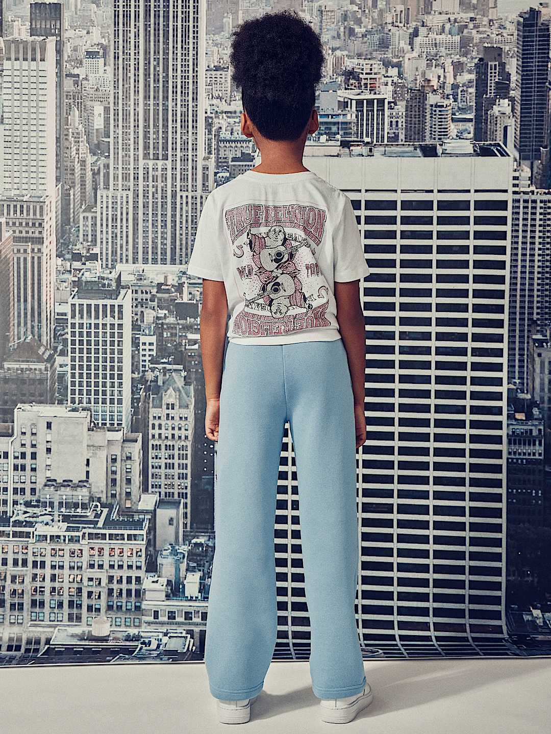 GIRLS HEART LOGO STRAIGHT LEG SWEATPANT 