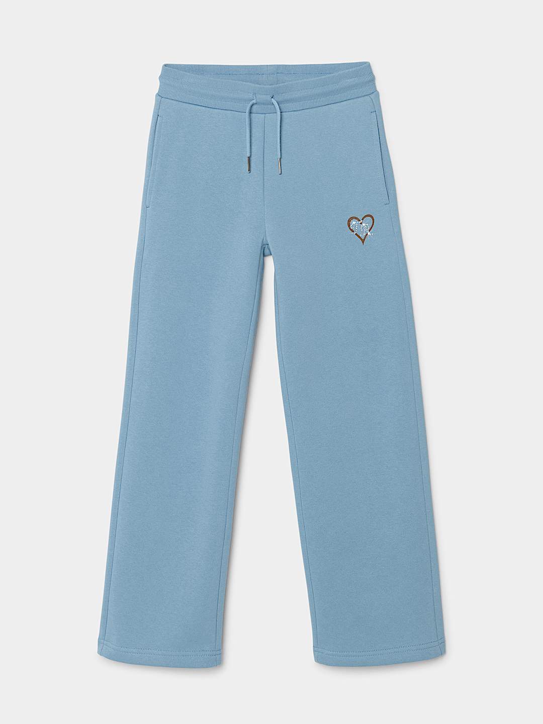 GIRLS HEART LOGO STRAIGHT LEG SWEATPANT