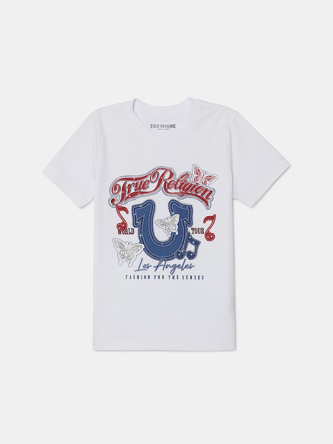 GIRLS HORSESHOE MUSIC CREWNECK TEE