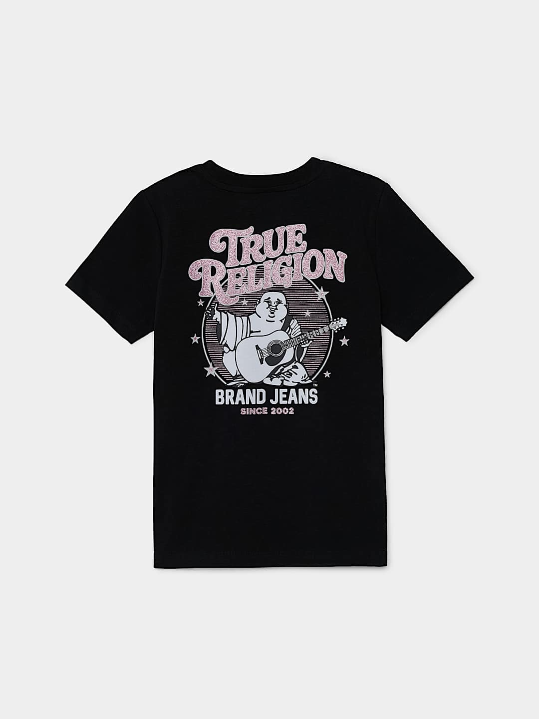 GIRLS GLITTER BUDDHA CREWNECK TEE