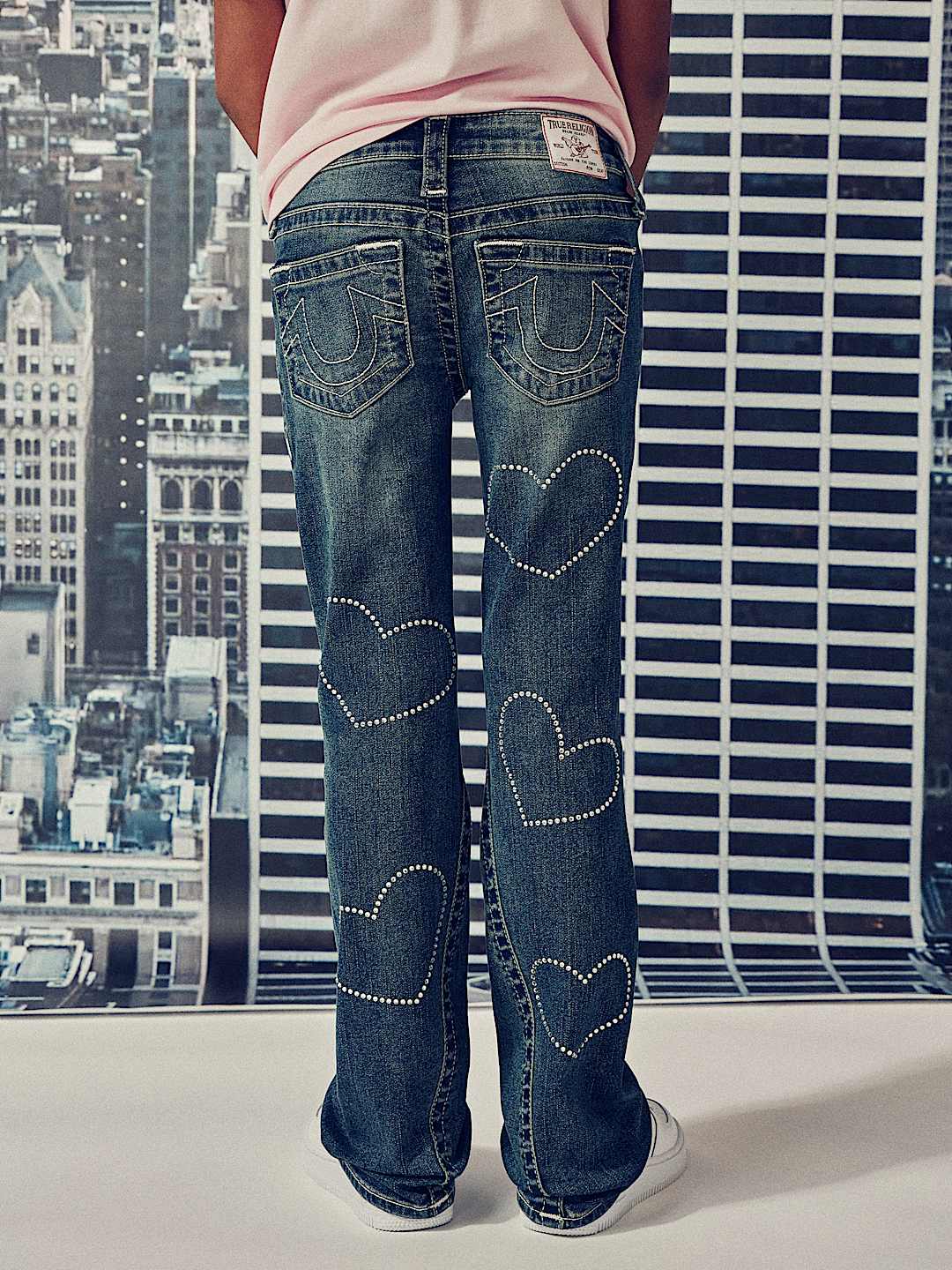 GIRLS JOEY HEARTS FLARE JEAN
