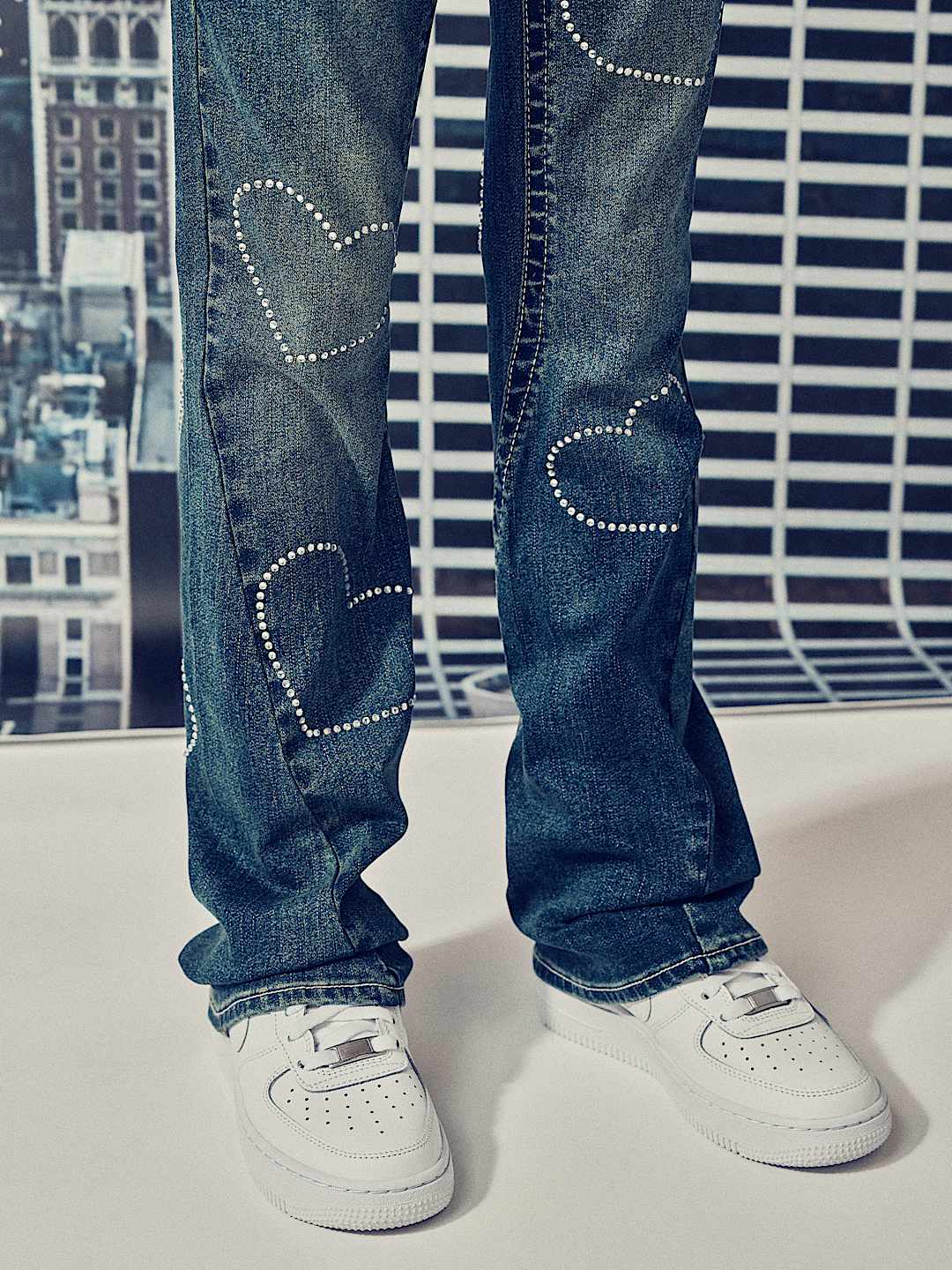 GIRLS JOEY HEARTS FLARE JEAN